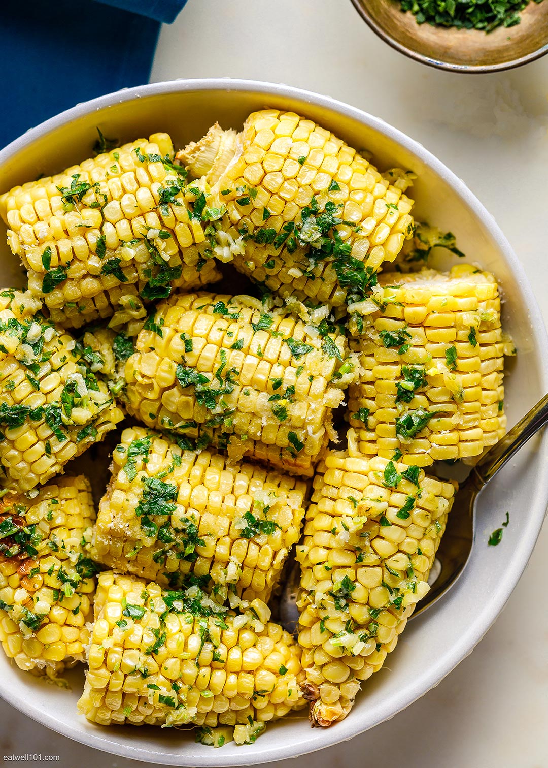 Baked Garlic Parmesan Corn on the Cob 4