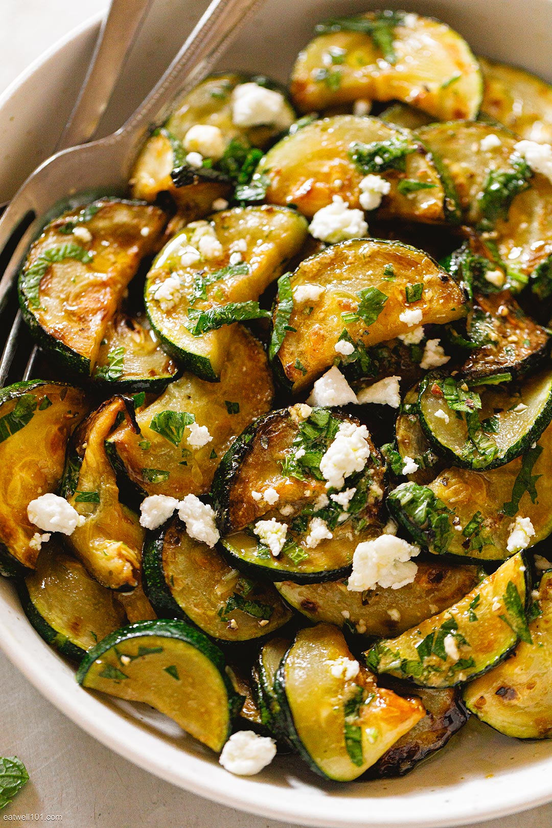 Roasted Zucchini Salad with Feta and Italian Dressing 3