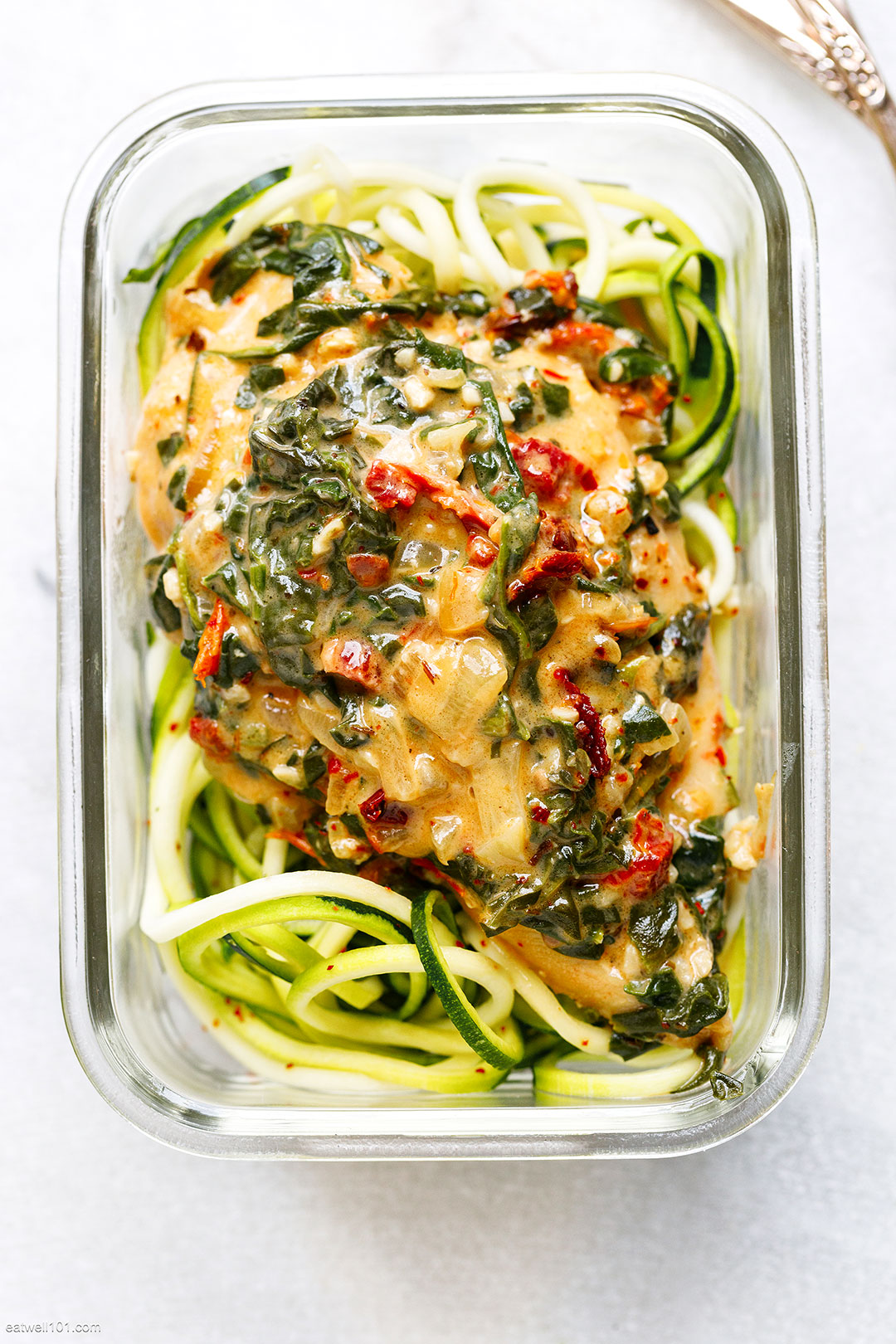 Meal Prep Garlic Butter Chicken Meatballs Recipe with Zucchini Noodles —  Eatwell101