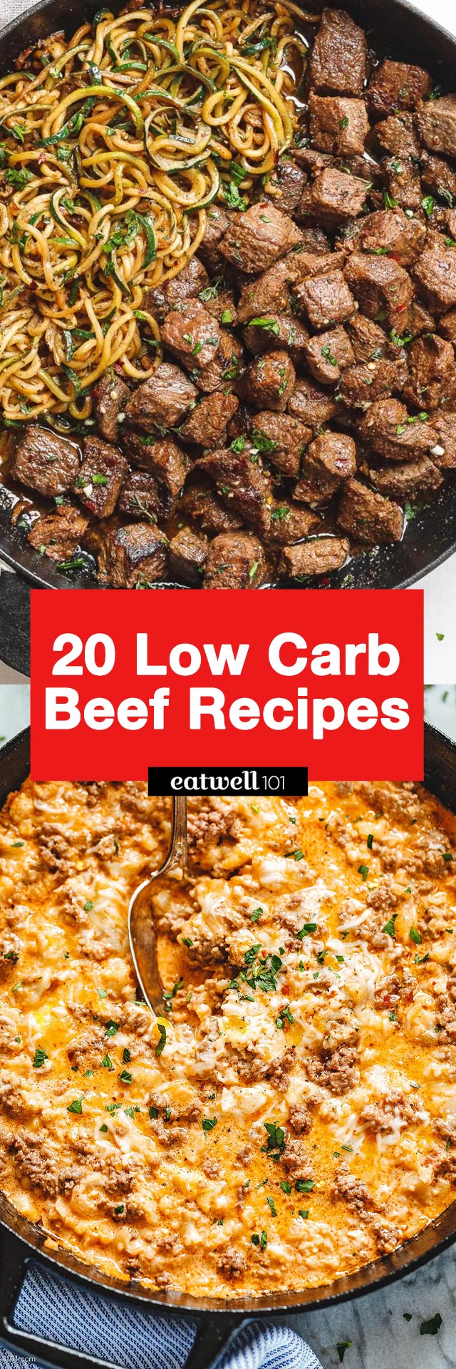 Low Carb Beef Recipes - #lowcarb #beef #steak #recipes #eatwell101 - Looking to feed your family fast? All our best low carb beef recipes are right here! 