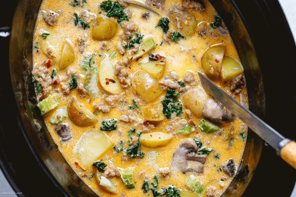 Crock-Pot Tuscan Sausage Soup-recipe