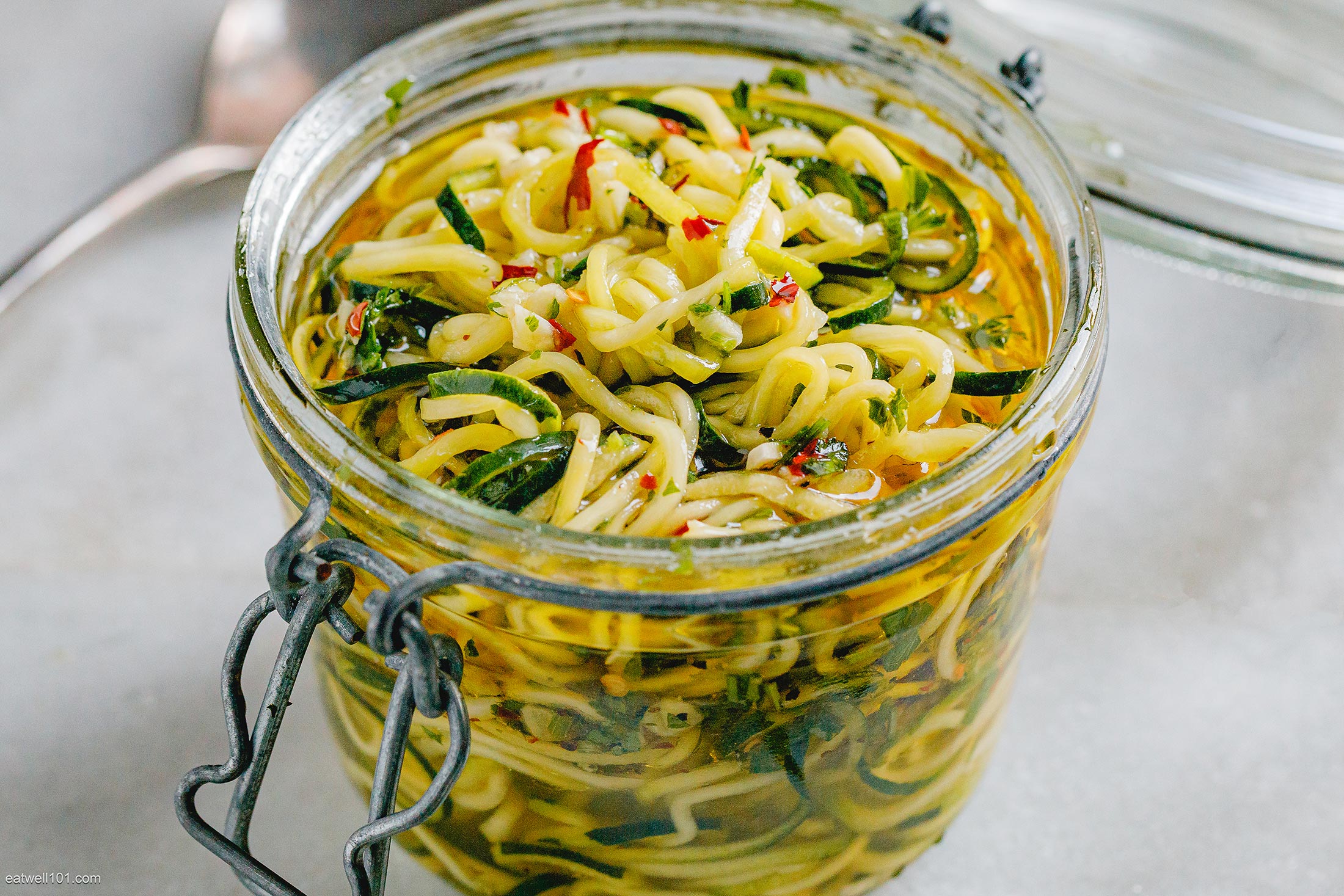 Marinated Zucchini Noodles