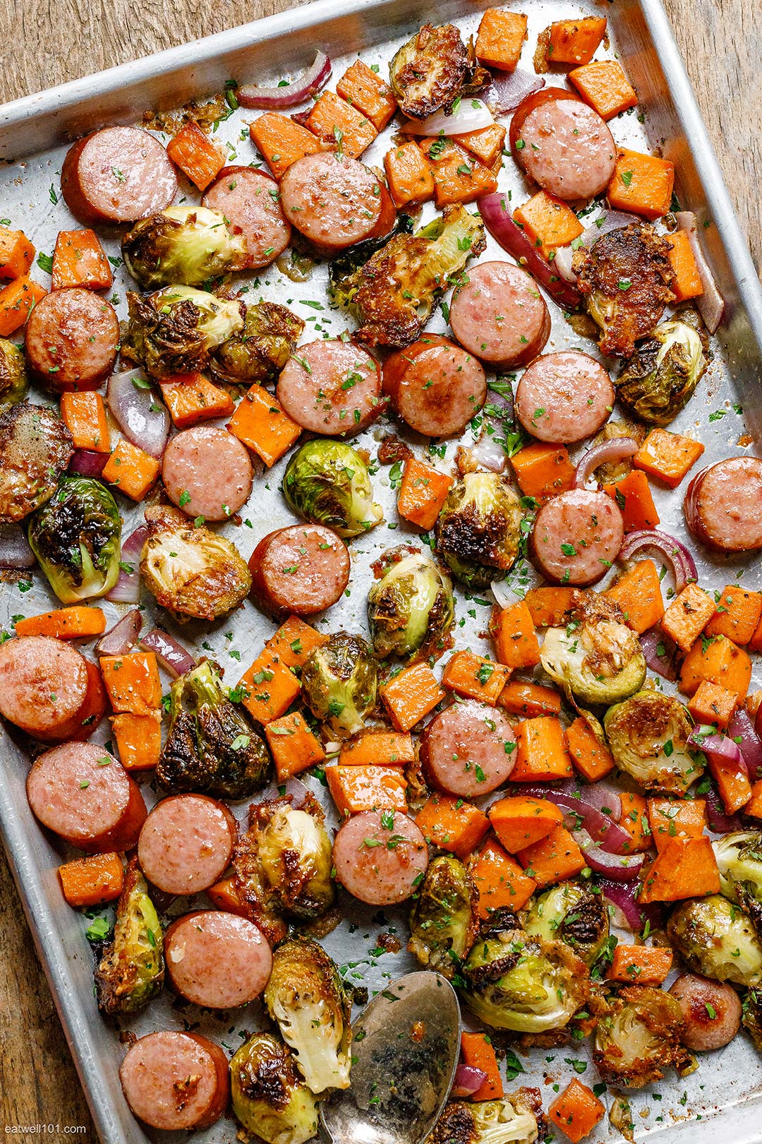 Sheet-Pan Maple-Dijon Sausage and Fall Veggies Recipe – Sheet Pan ...