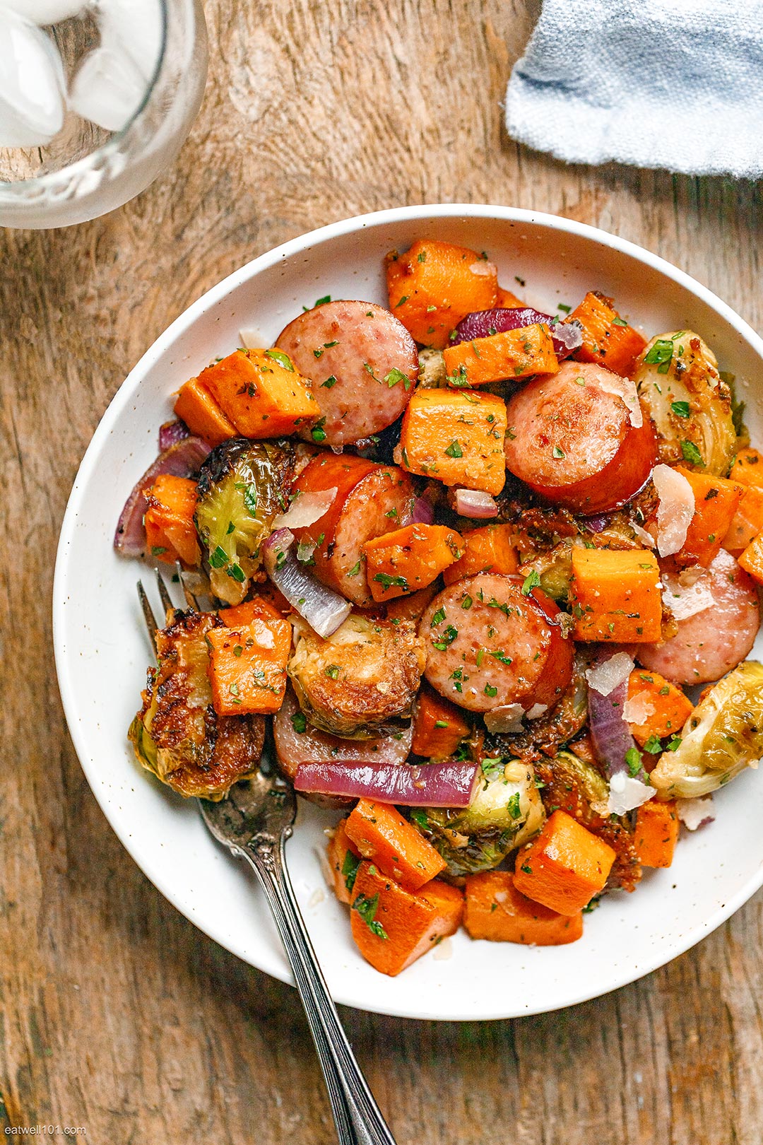 Sheet-Pan Maple-Dijon Sausage and Fall Veggies