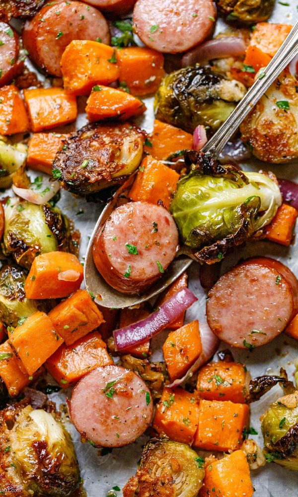 Sheet-Pan Sausage and Fall Veggies
