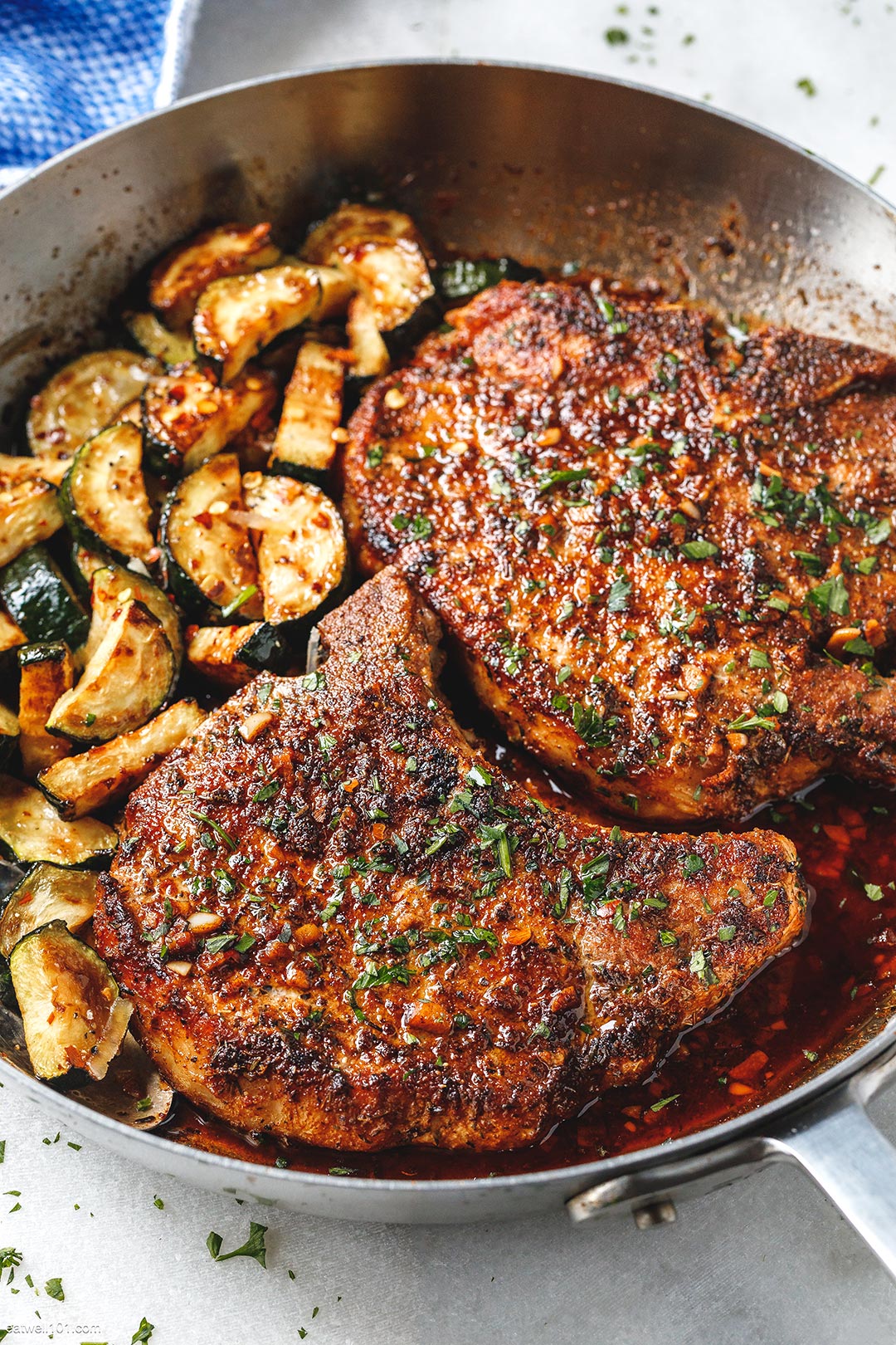 Easy Cajun Pork Chops Recipe with Zucchini – Pork Chops Recipe — Eatwell101