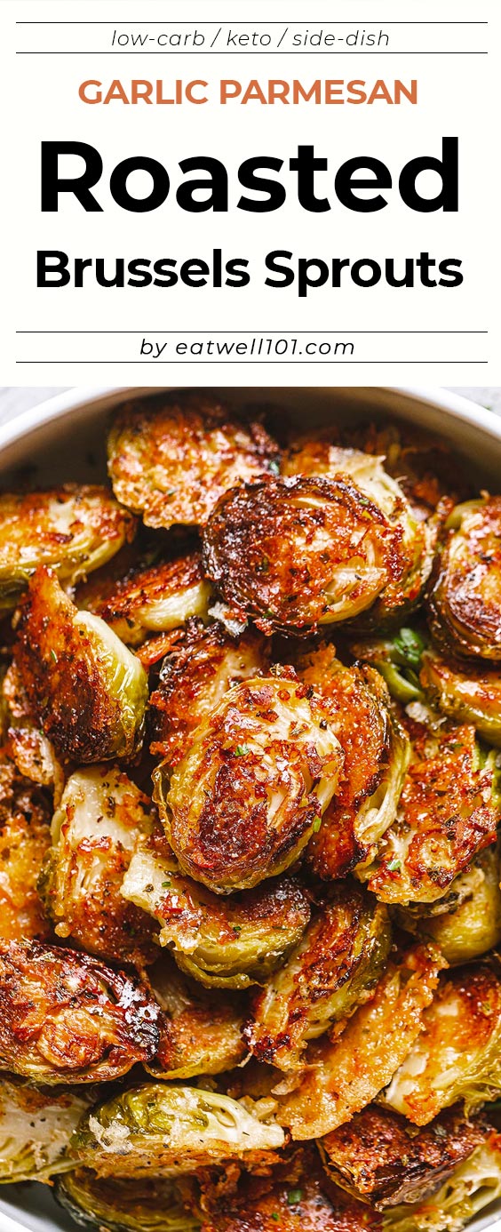 Parmesan Roasted Brussels Sprouts - #brusselssprout #parmesan #recipe #eatwell101 - These parmesan roasted Brussels sprouts make a  flavorful and elegant side dish, perfect of a Holiday table