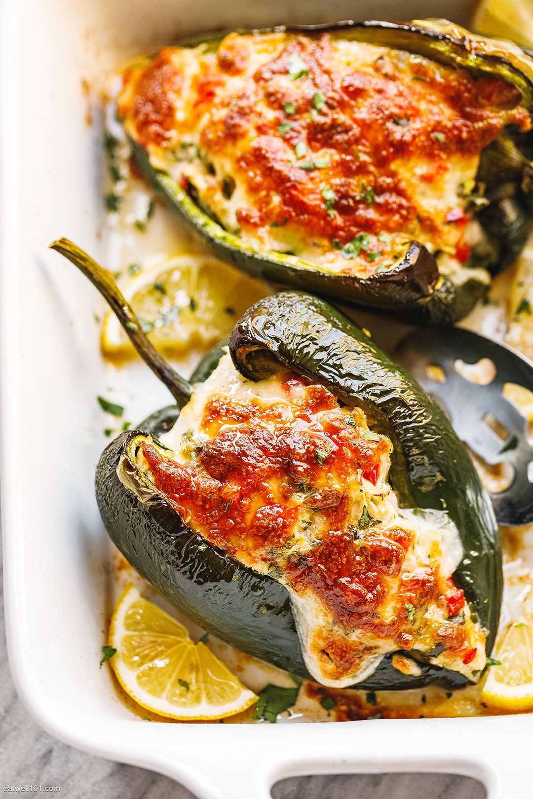Chicken Stuffed Chile Rellenos 3