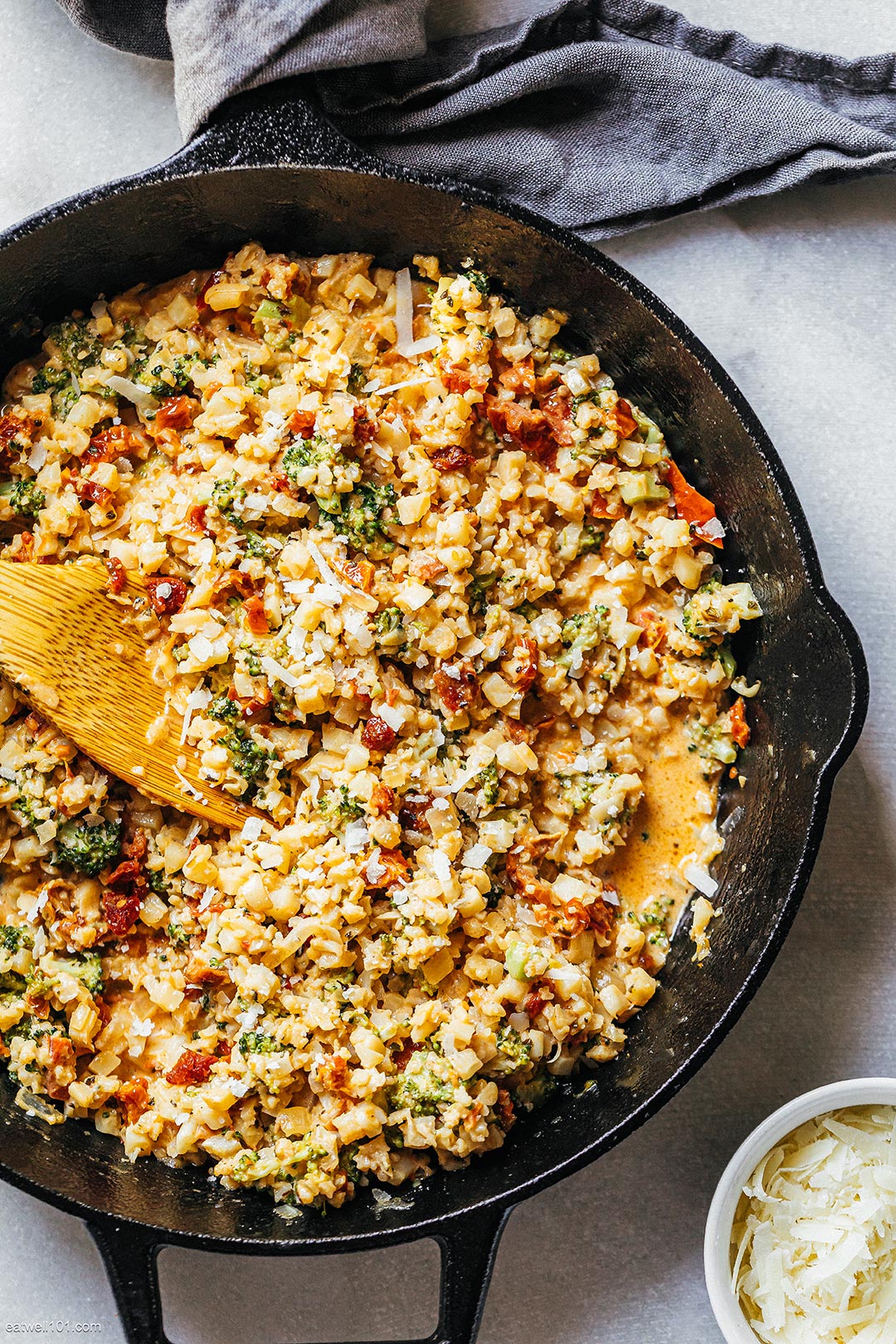 Creamy Broccoli and Cauliflower Skillet 1