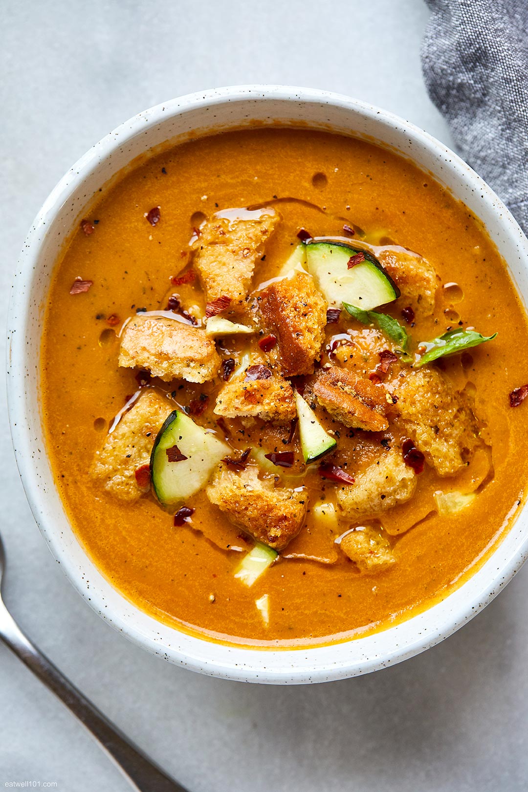 Healthy Tomato Zucchini Soup {Vegan + Gluten-Free} - NUTRITION LINE