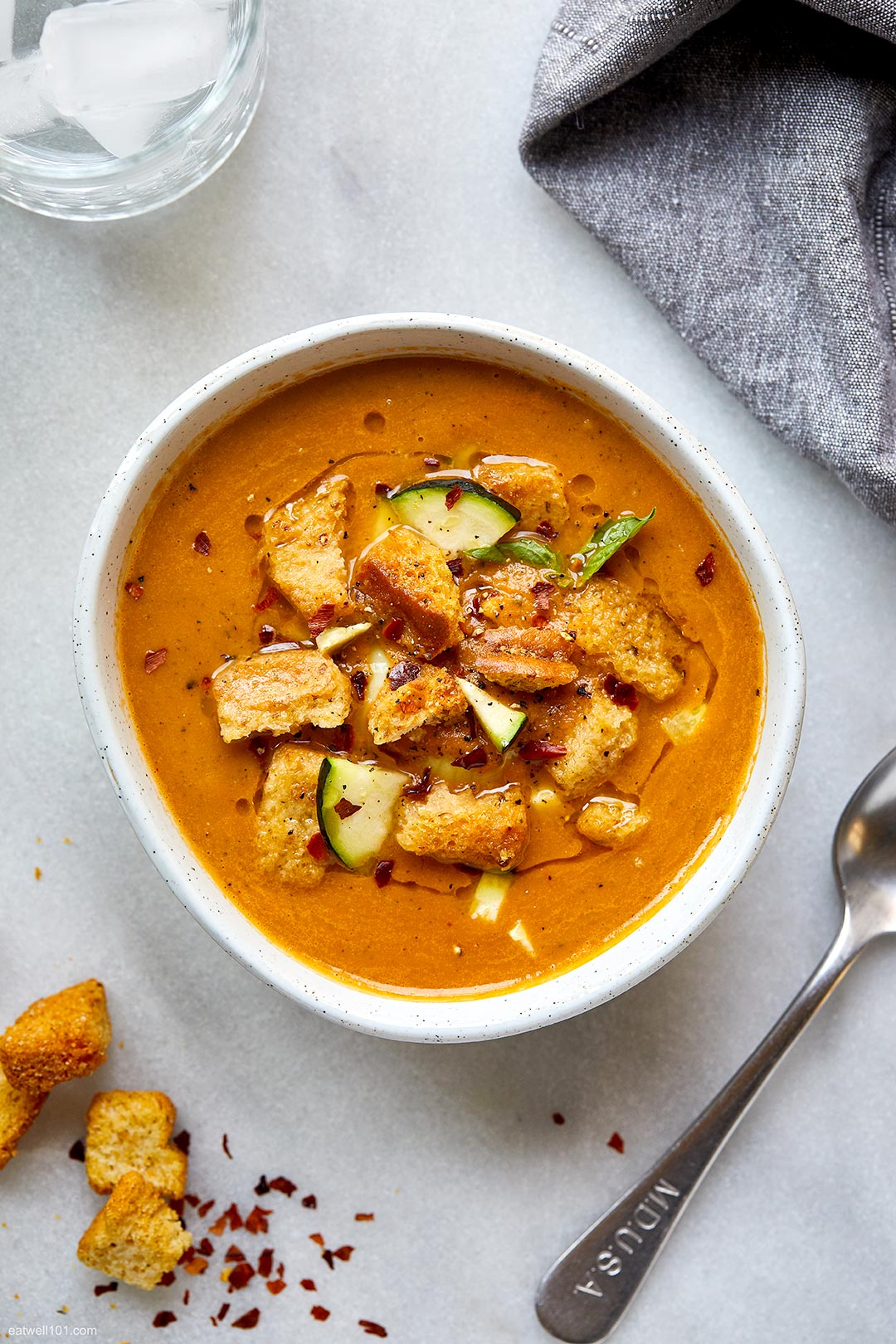 Vegan Tomato Zucchini Soup Recipe