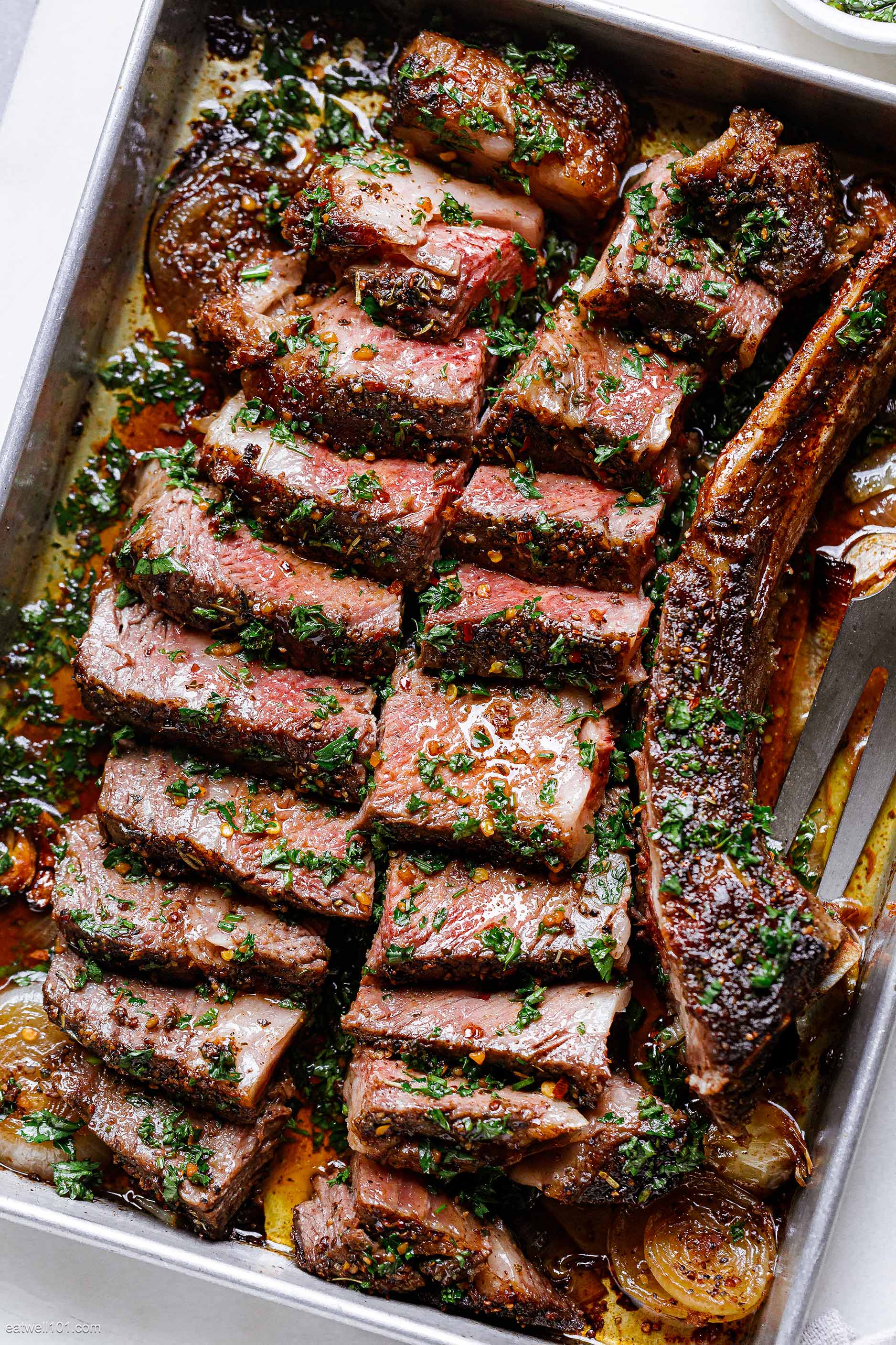 Garlic Herb Butter Steak Recipe in Oven – Oven Roasted Steak Recipe ...