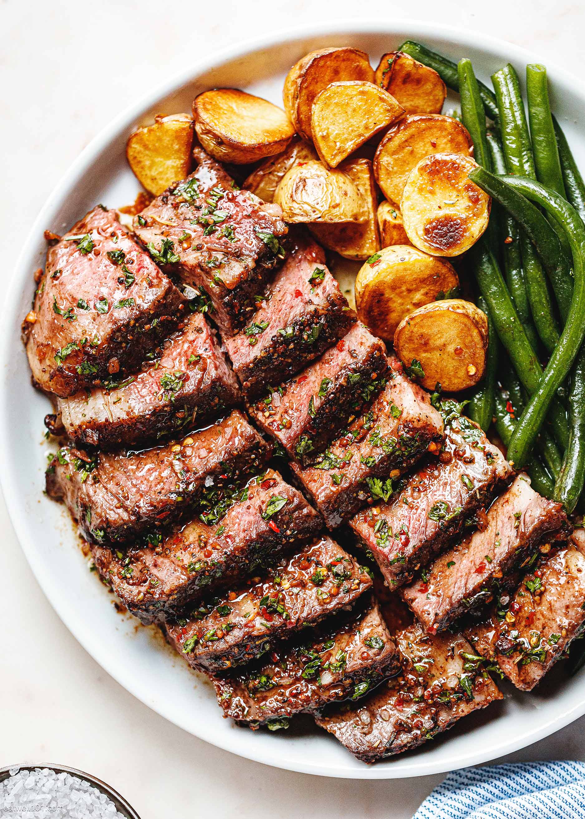 Garlic Herb Butter Steak Recipe in Oven – Oven Roasted Steak Recipe