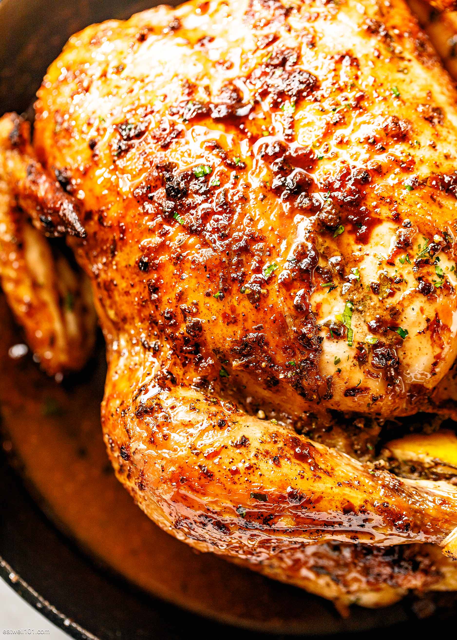 Roasted Chicken Recipe with Garlic Herb Butter – Whole Roasted