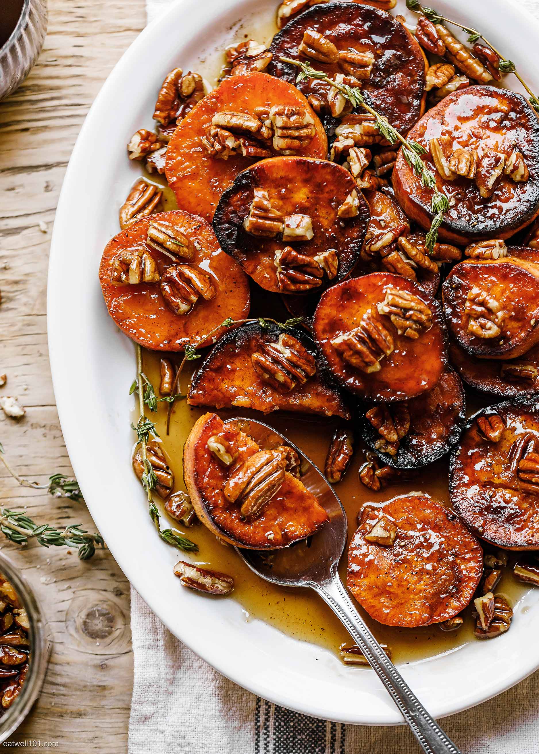 Baked Sweet Potatoes with Maple Butter