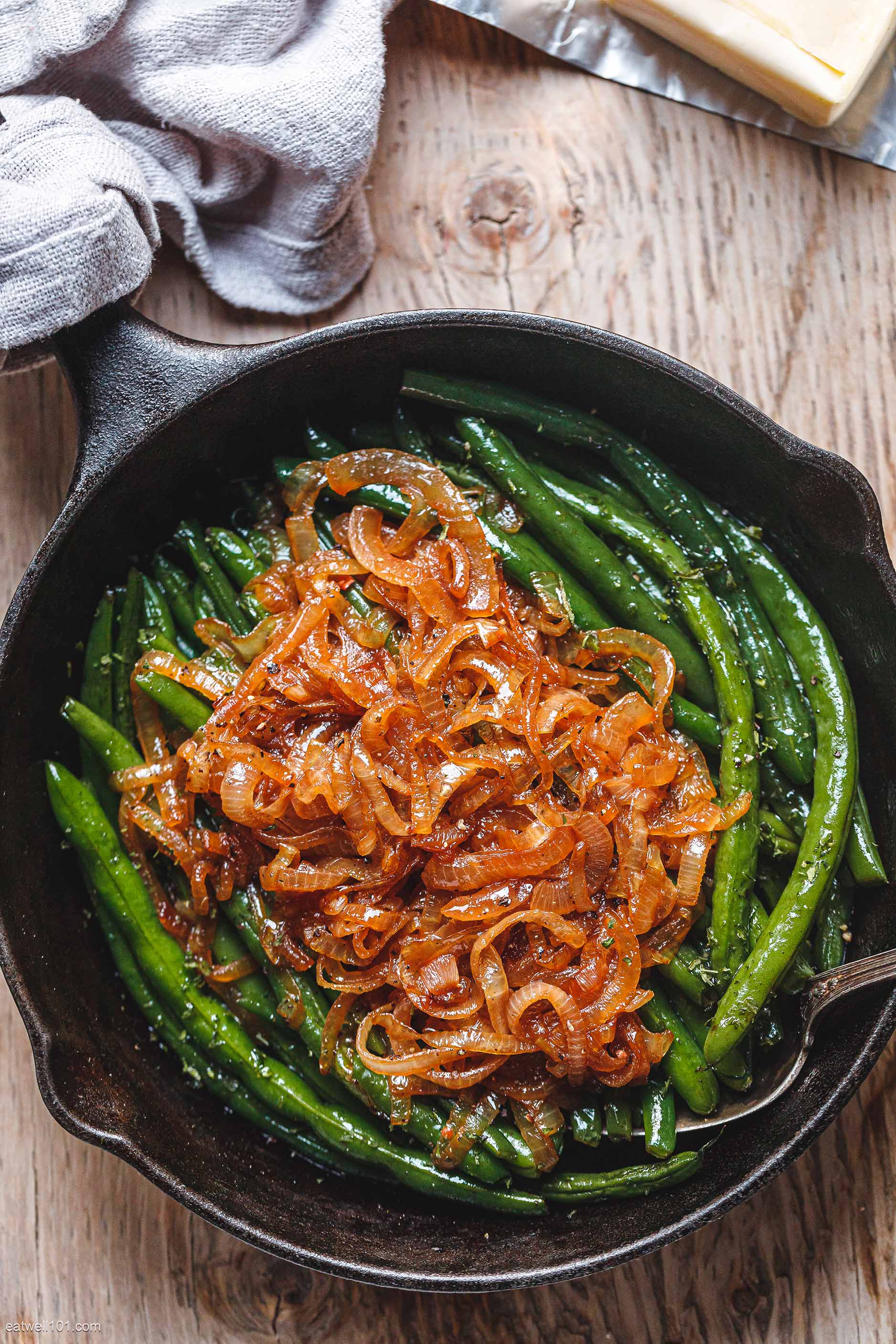 Sautéed Green Beans with French Onions
