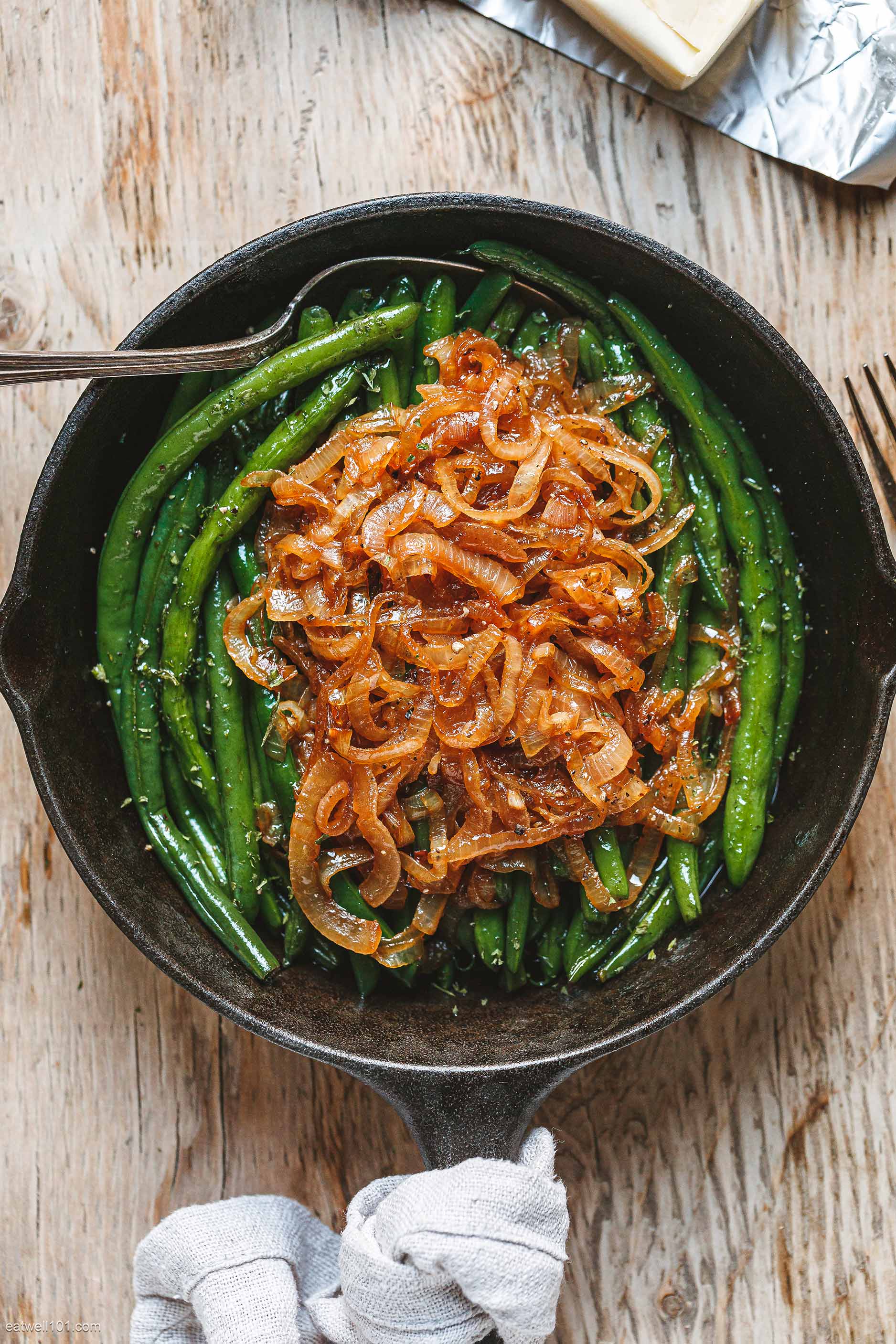 Sautéed Green Beans Recipe with French Onions – Green Beans Side Dish
