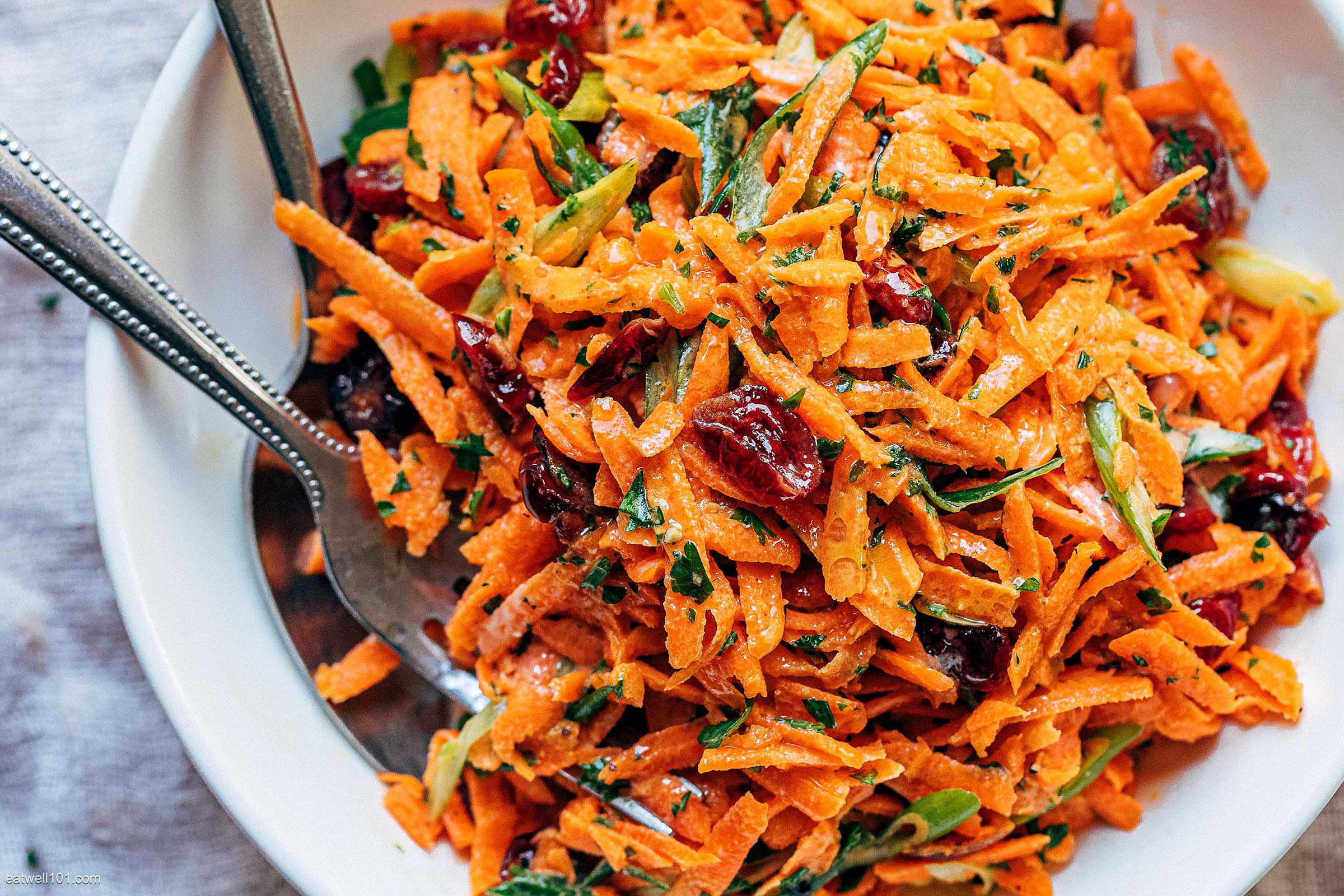 Shredded Carrot Salad Recipe with Honey Mustard Dressing – Carrot Salad ...