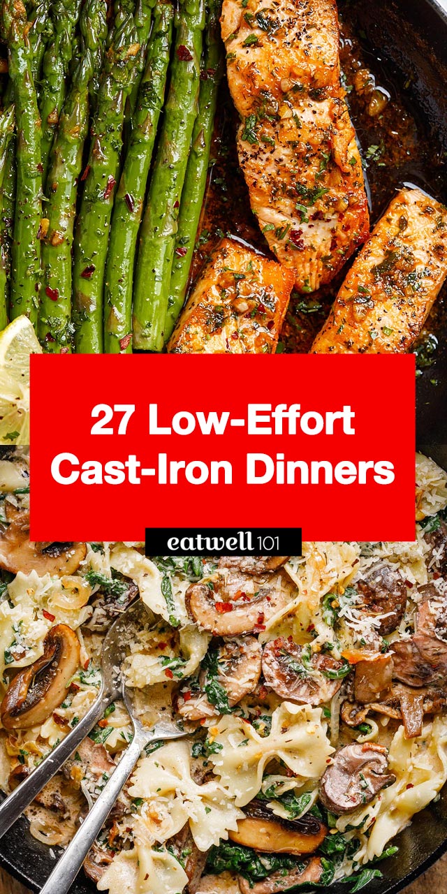 Cast-Iron Dinner Recipes - #cast-iron #dinner #recipes #eatwell101 - These cast iron skillet dinner recipes are one-pan wonders for any night of the week! 