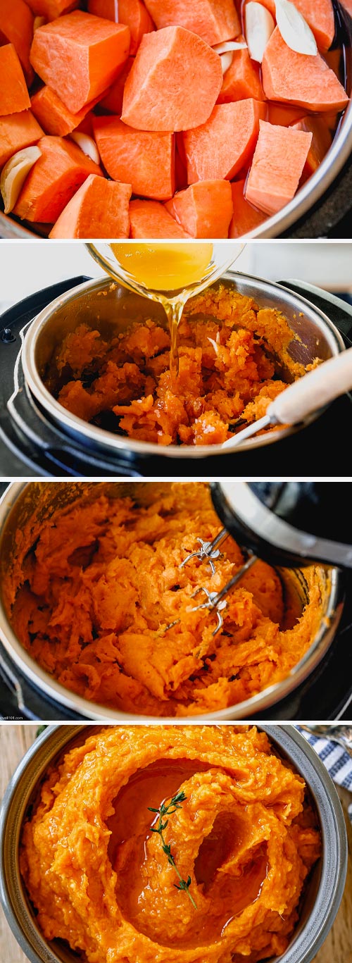 Instant Pot Mashed Sweet Potato Recipe - #sweetpotato #instantpot #recipe #eatwell101 - This Instant Pot mashed sweet potato recipe is effortless and crowd-pleasing!