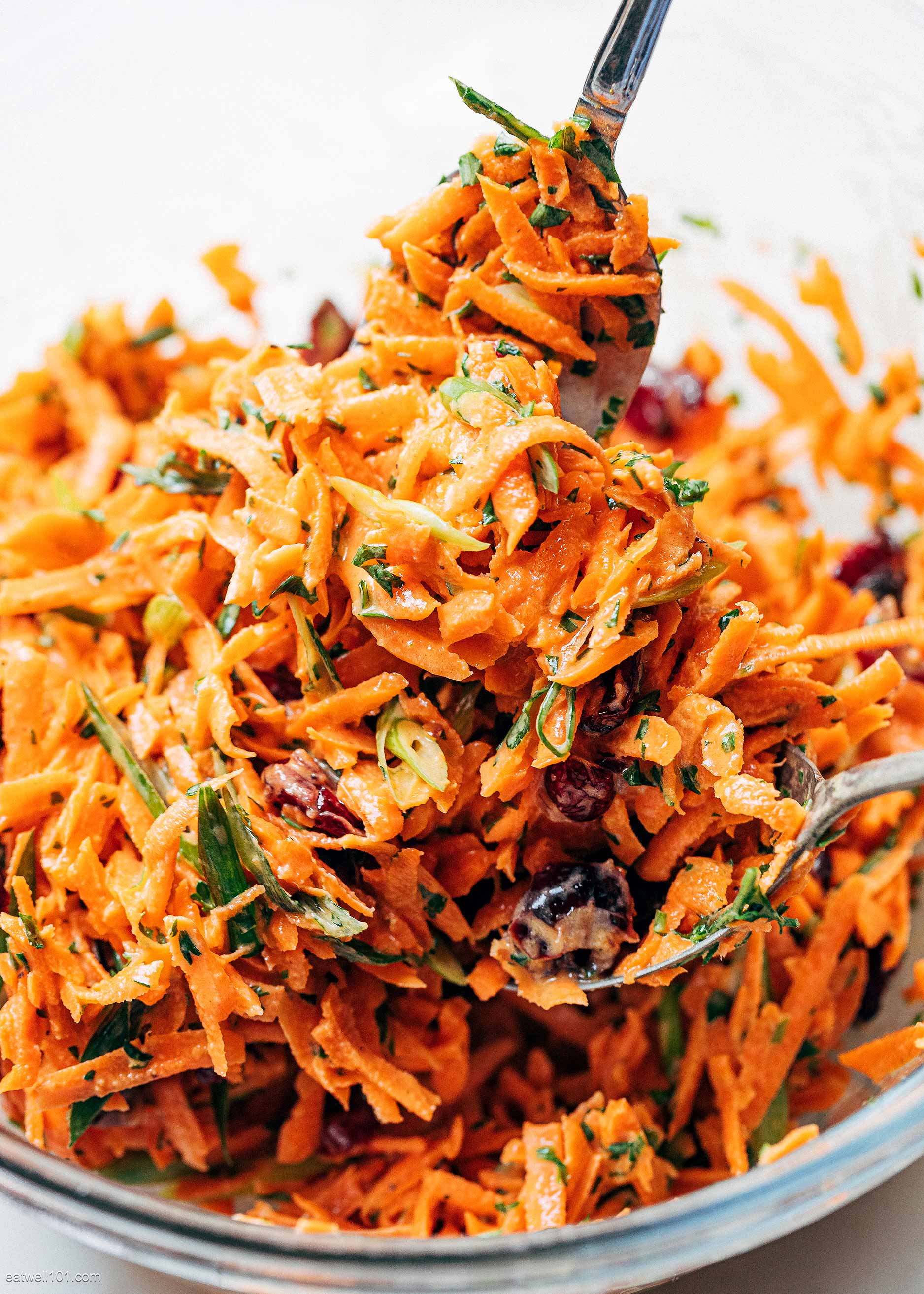 Shredded Carrot Salad Recipe with Honey Mustard Dressing – Carrot Salad ...