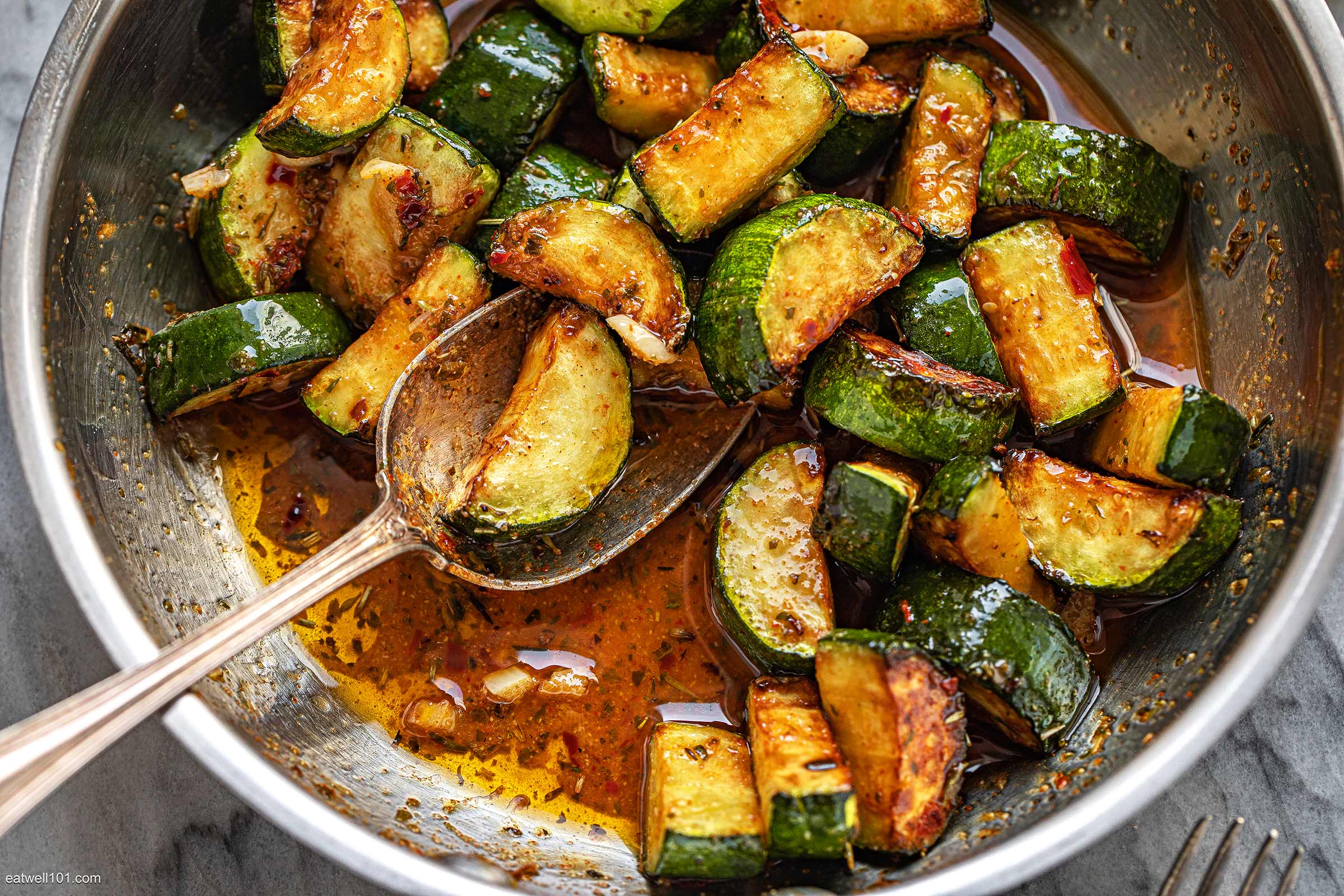 Sautéed Zucchini In Lemon Garlic Butter