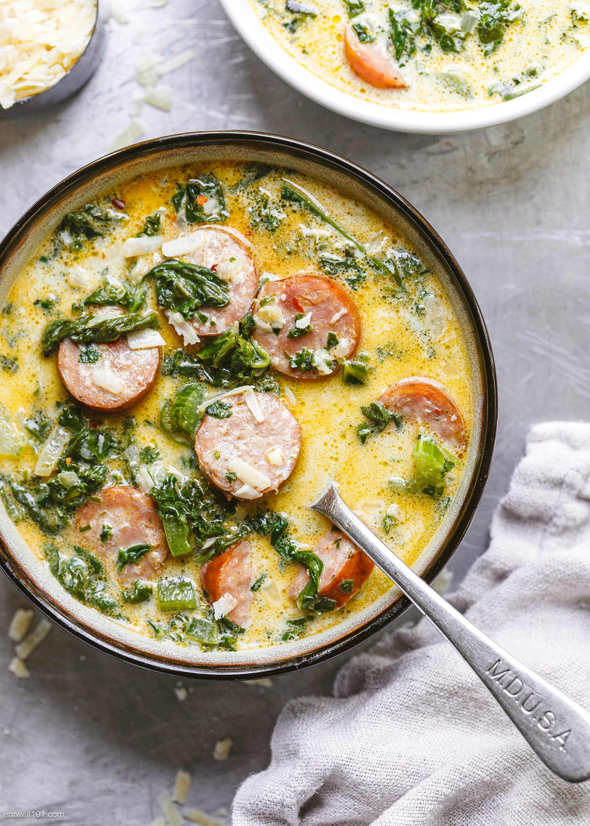 Creamy Sausage Soup Recipe With Green Vegetables – Green Sausage Soup ...