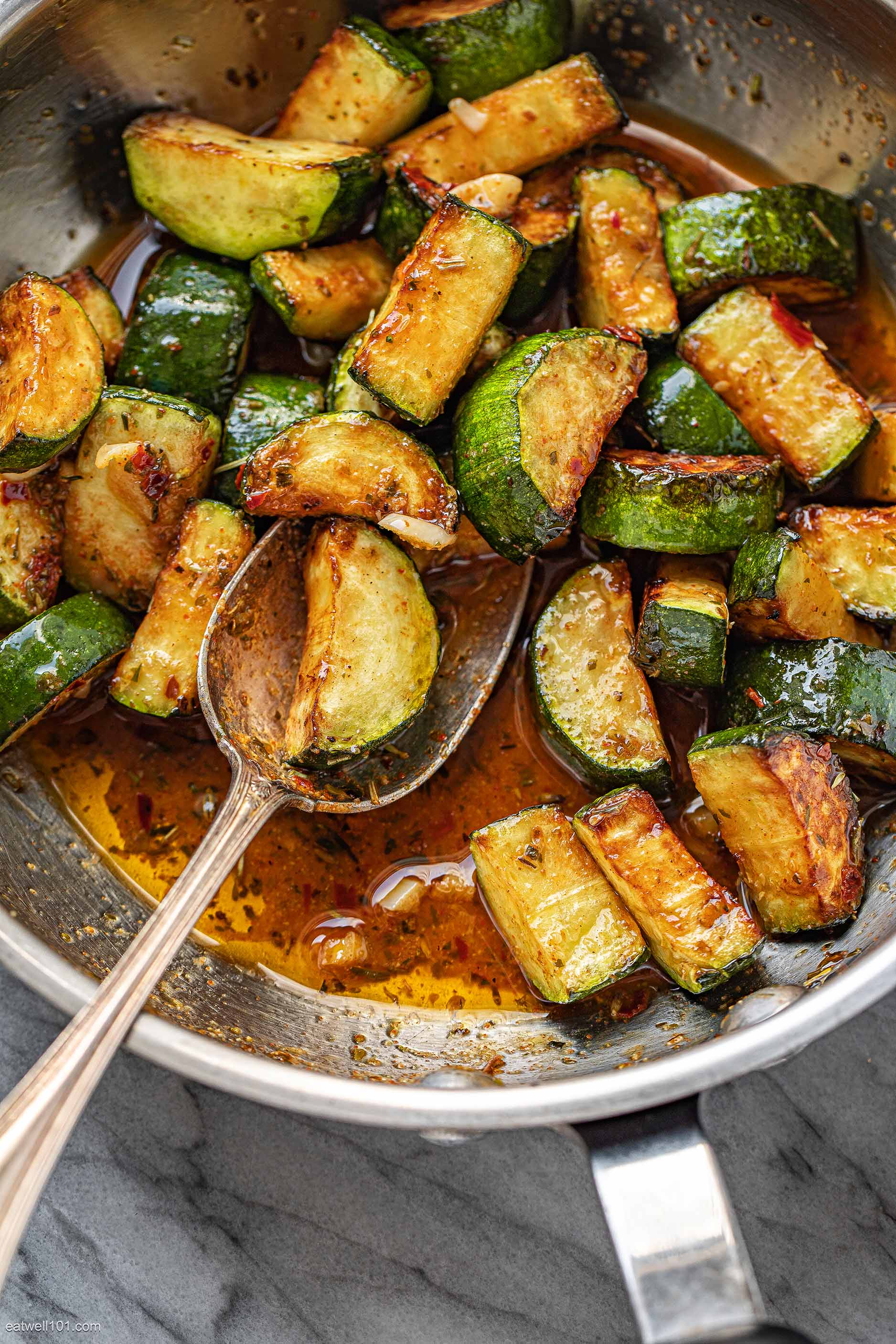 Garlic Butter Zucchini Skillet Recipe Sauteed Garlic Butter Zucchini