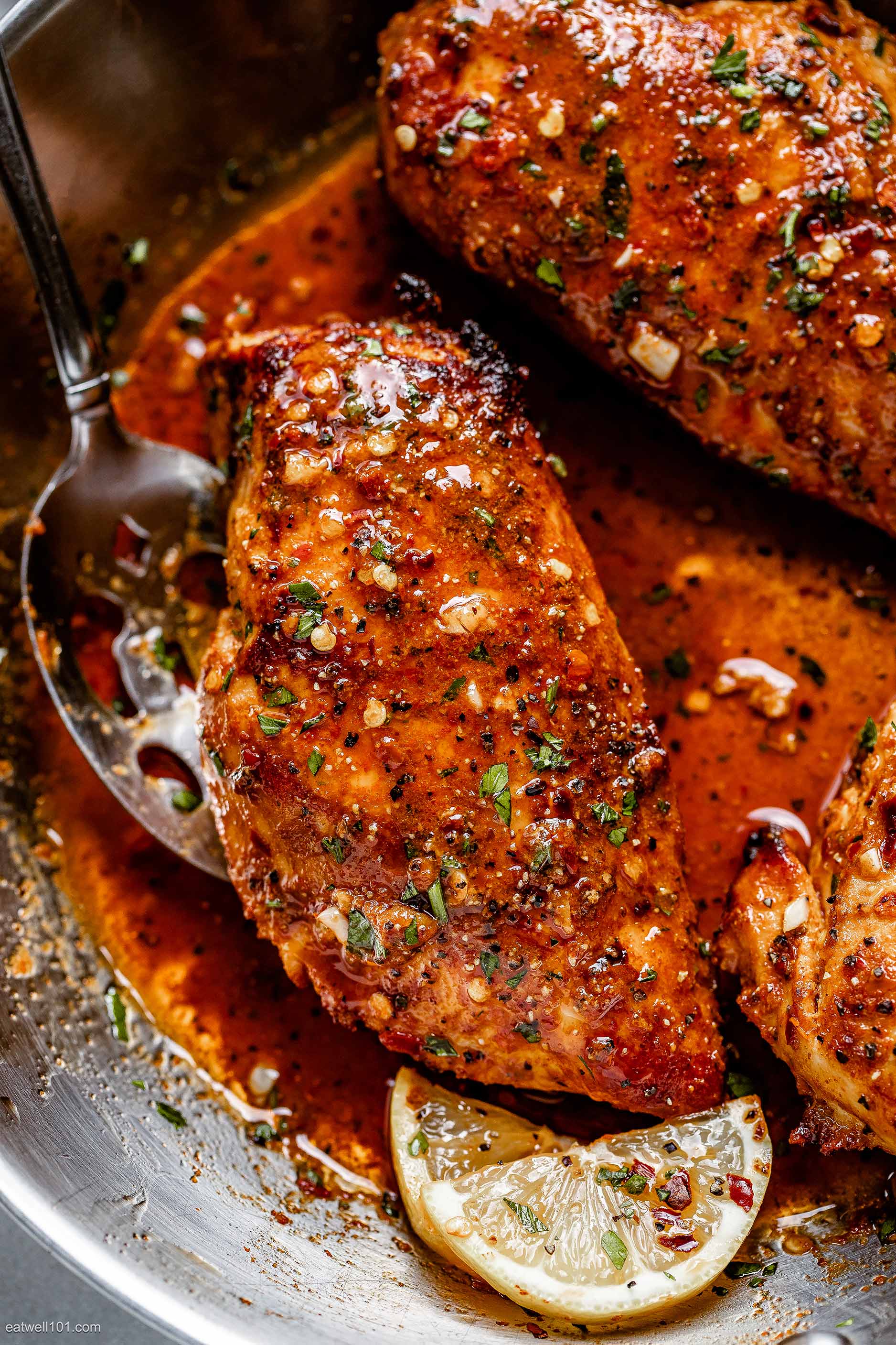 Oven-Baked Chicken Breasts Recipe with Garlic Butter Sauce – Baked ...