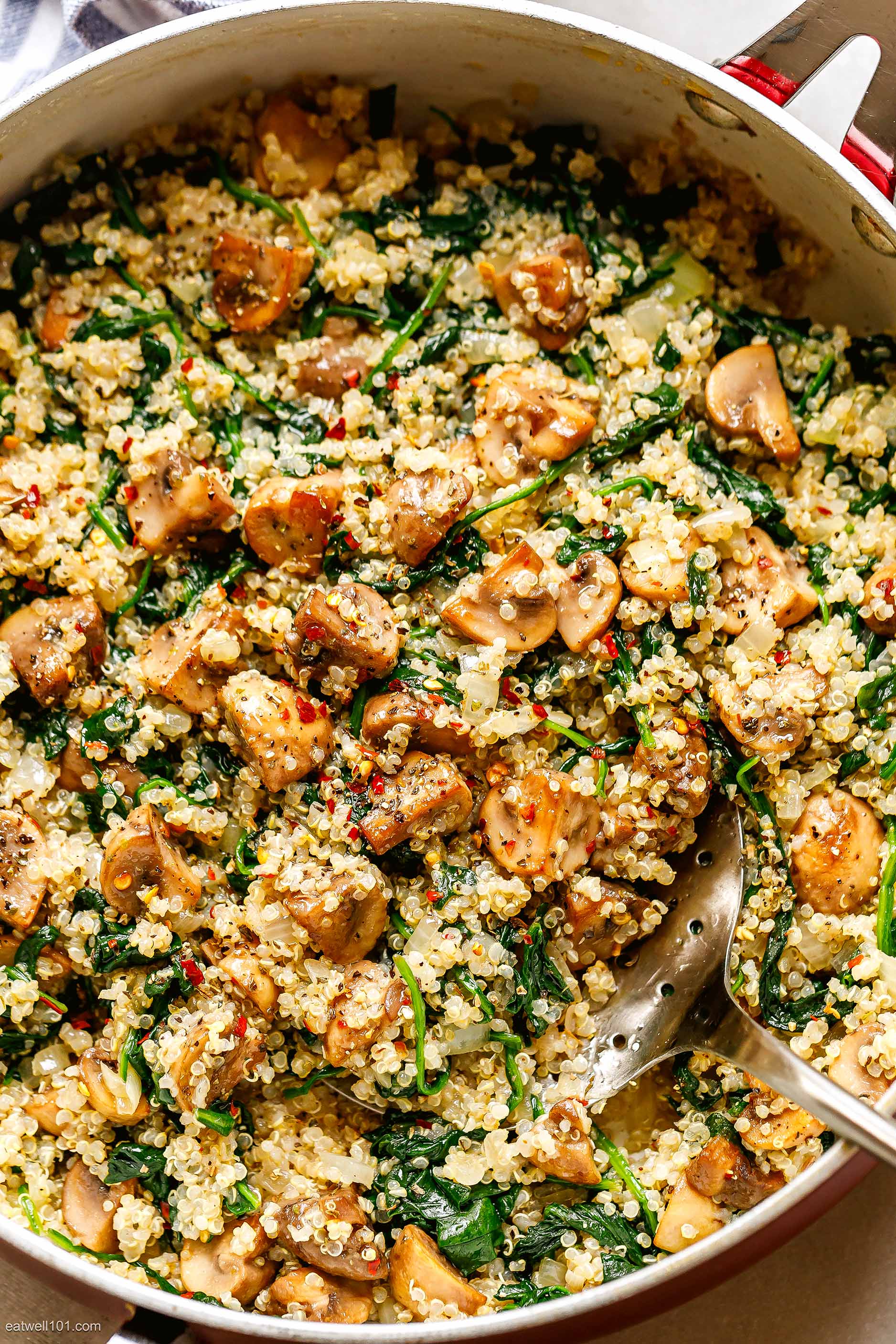 Spinach Mushroom Quinoa Skillet recipe 1