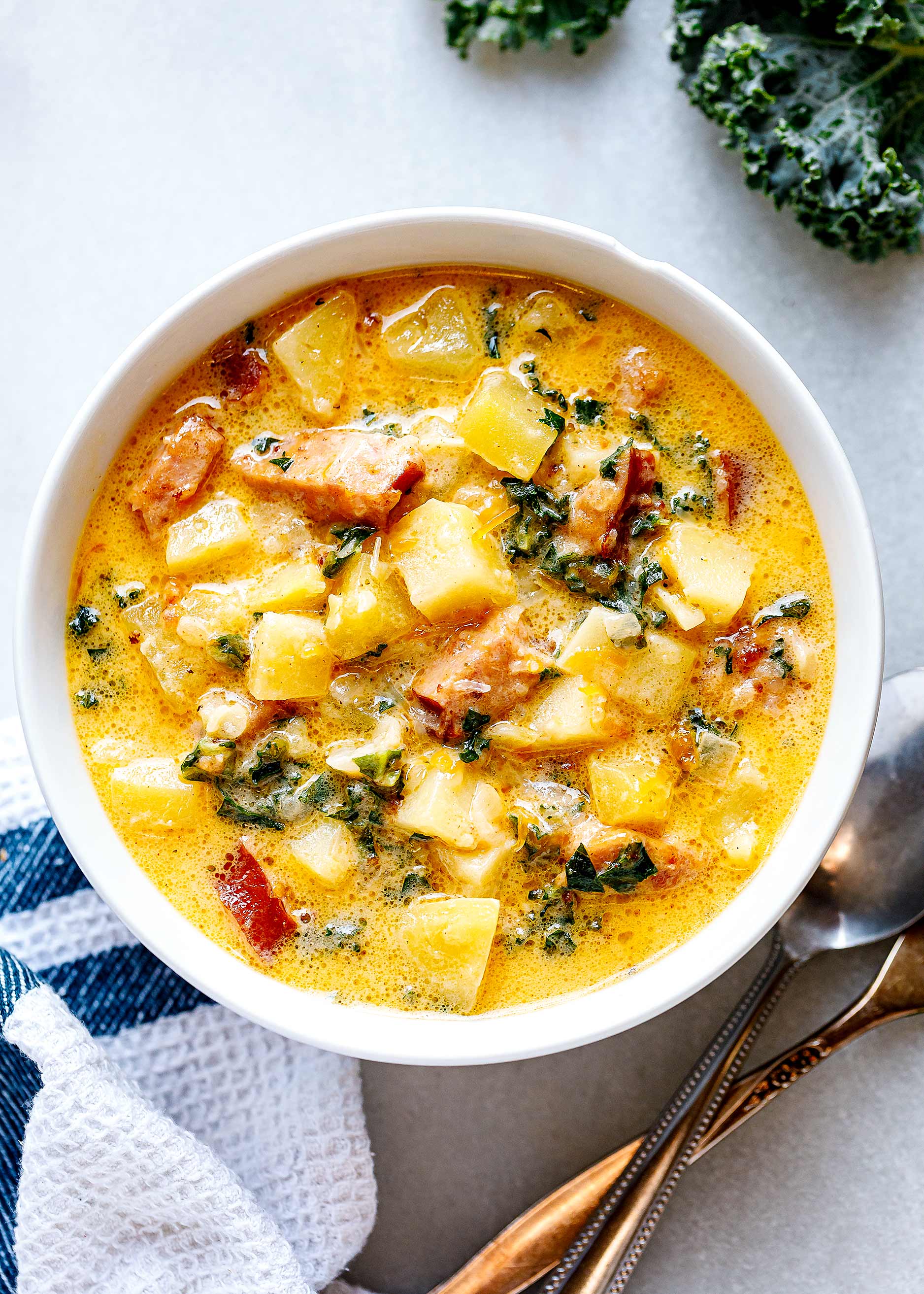 Creamy Instant Pot Sausage Soup Recipe with Kale and Potato – Instant ...