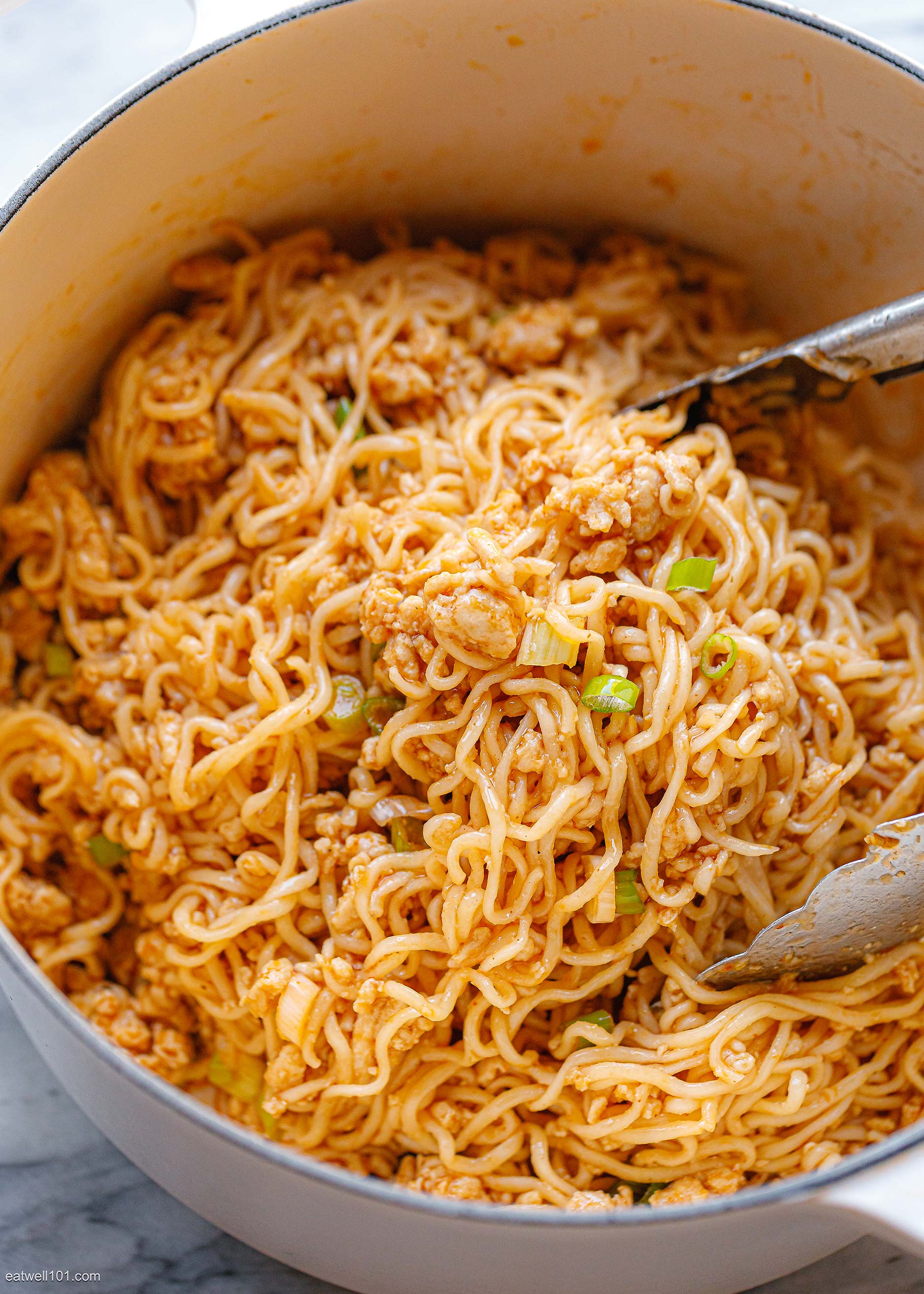 Creamy Chicken Ramen Noodles Recipe - Design Corral