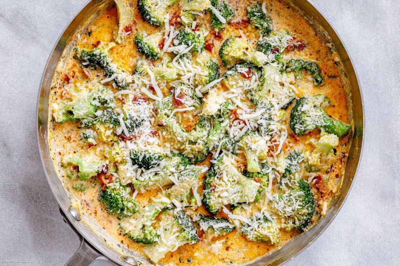 Creamy Garlic Parmesan Broccoli Recipe with Bacon Creamy Broccoli