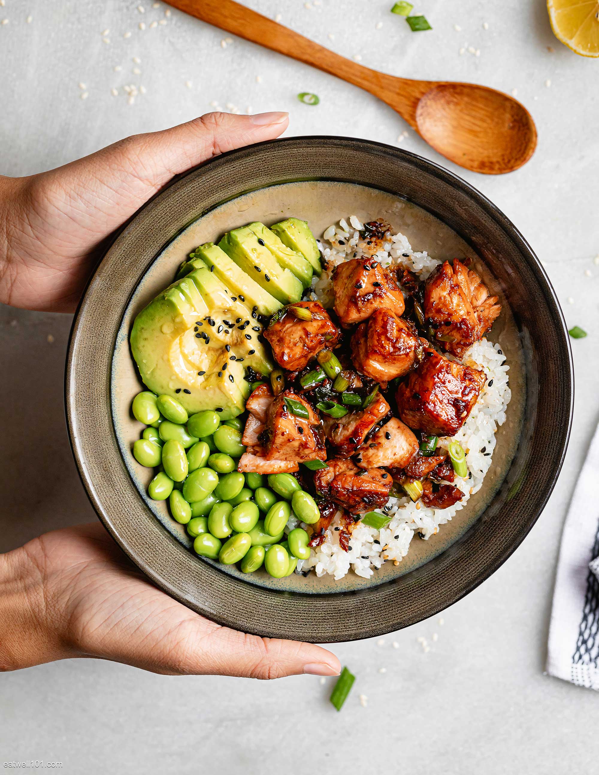 Teriyaki Salmon Sushi Bowl recipe 2