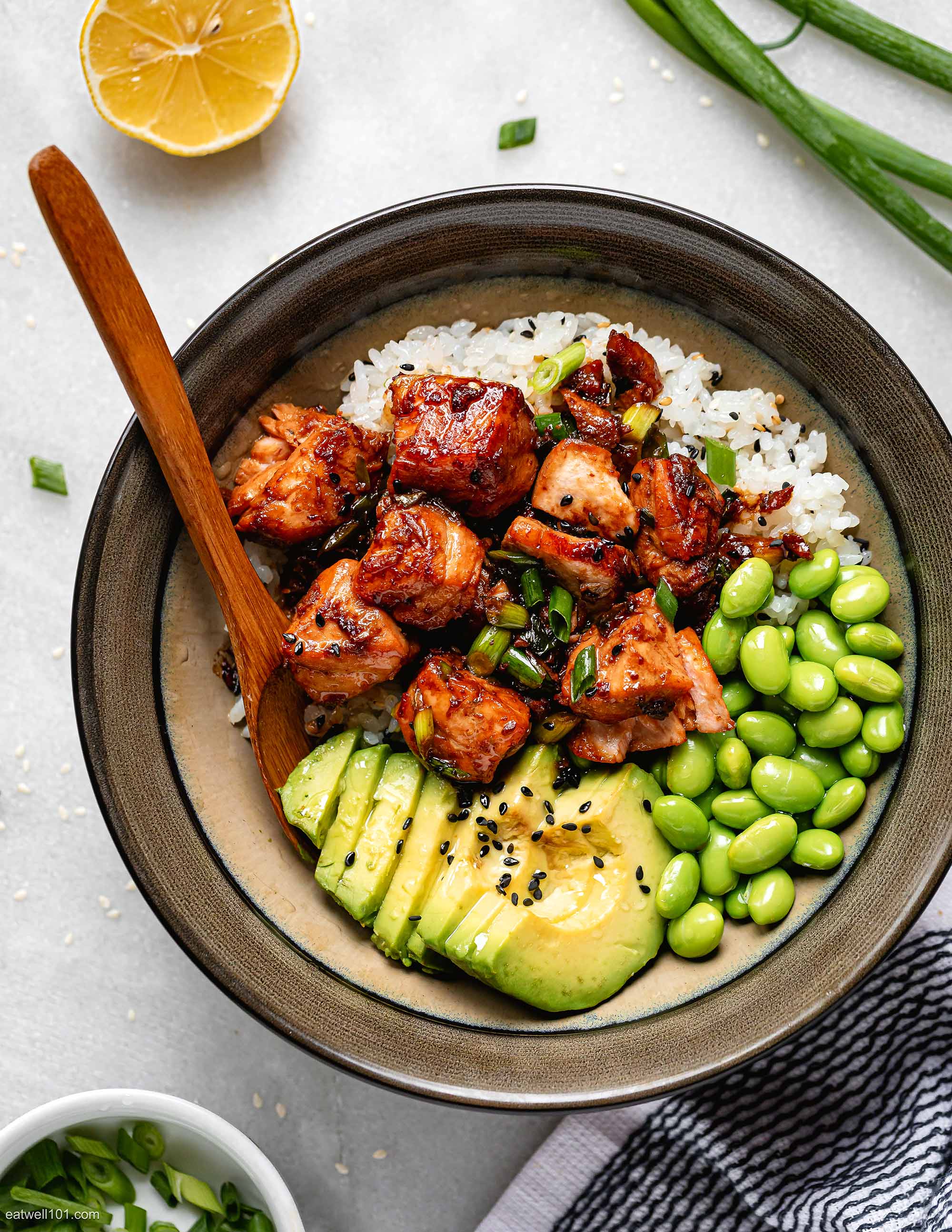 Teriyaki Salmon Sushi Bowl