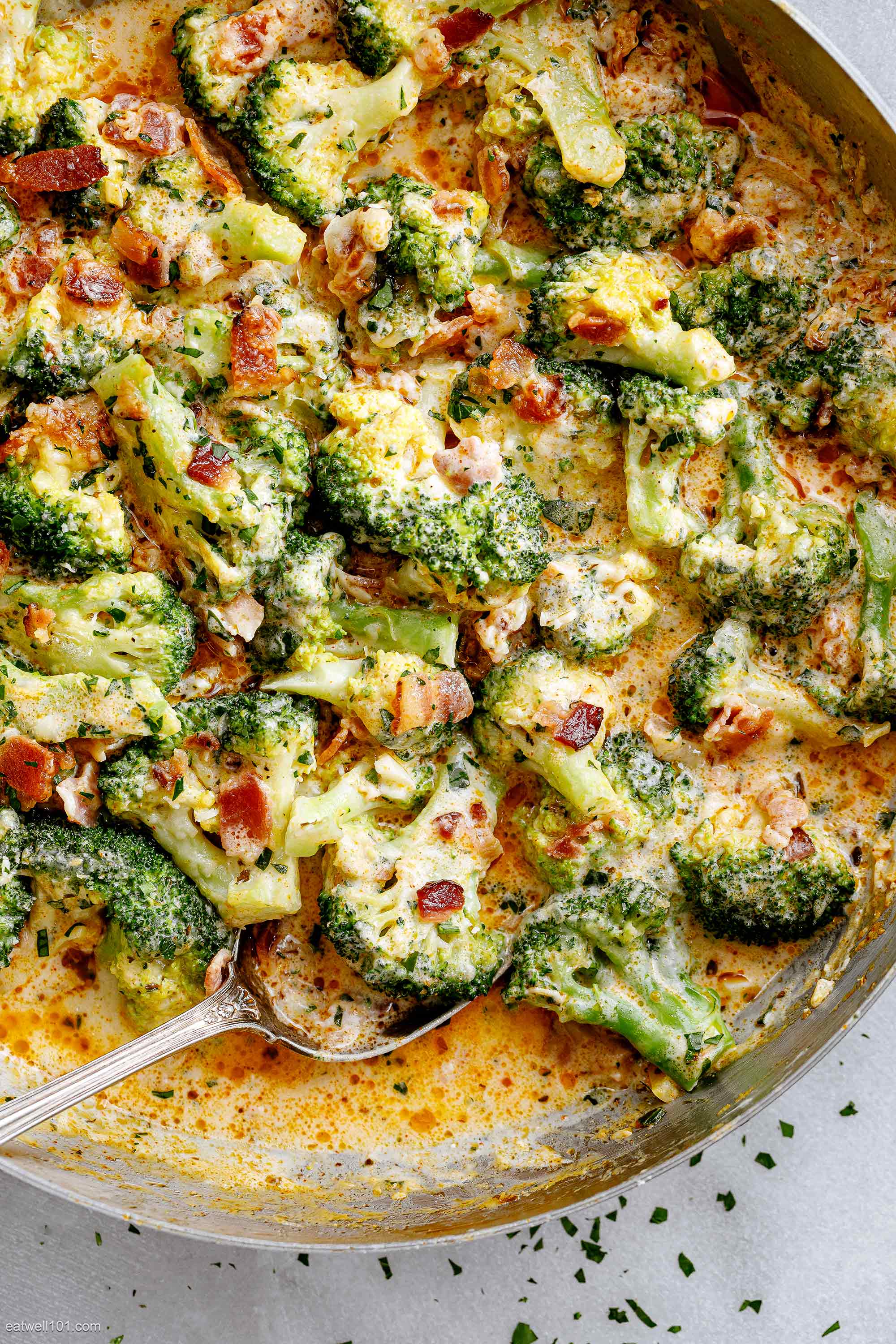 Creamy Garlic Parmesan Broccoli Recipe with Bacon Creamy Broccoli