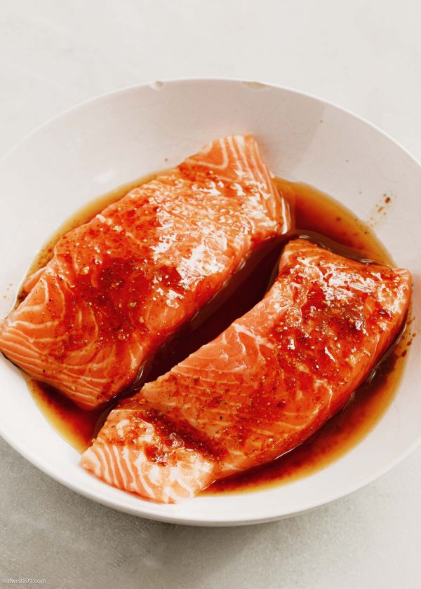 Garlic Butter Salmon and Lemon White Beans