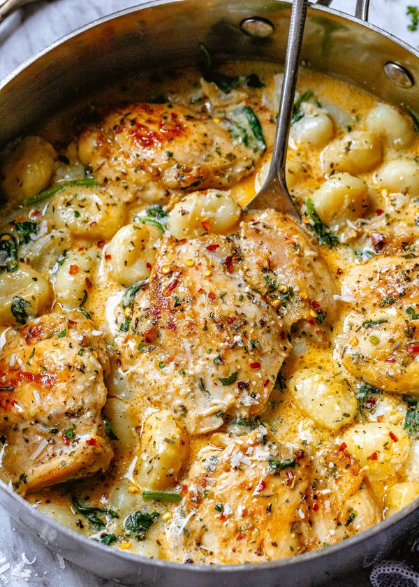 Creamy Spinach Chicken Gnocchi
