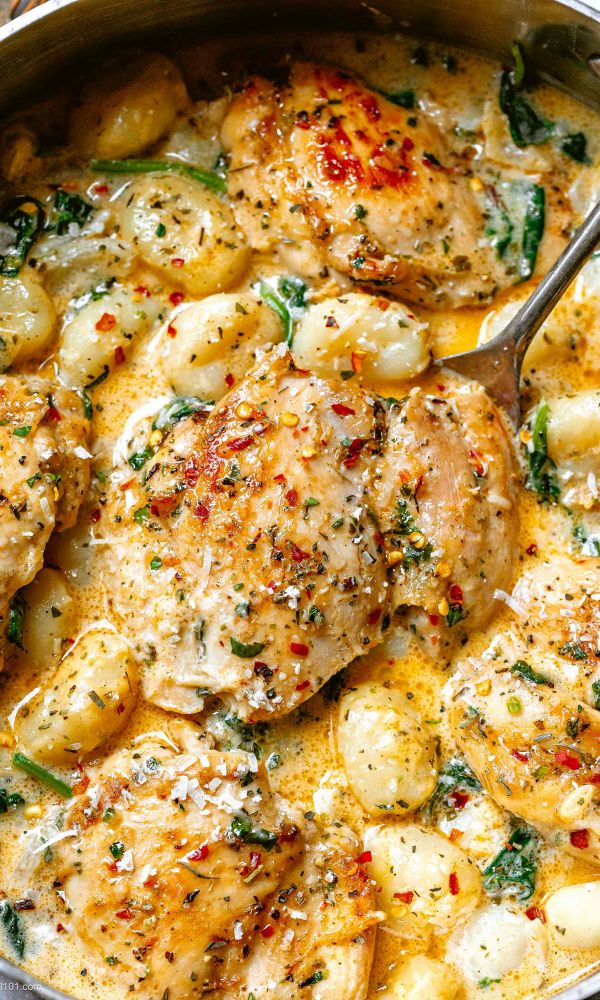 Creamy Spinach Chicken Gnocchi