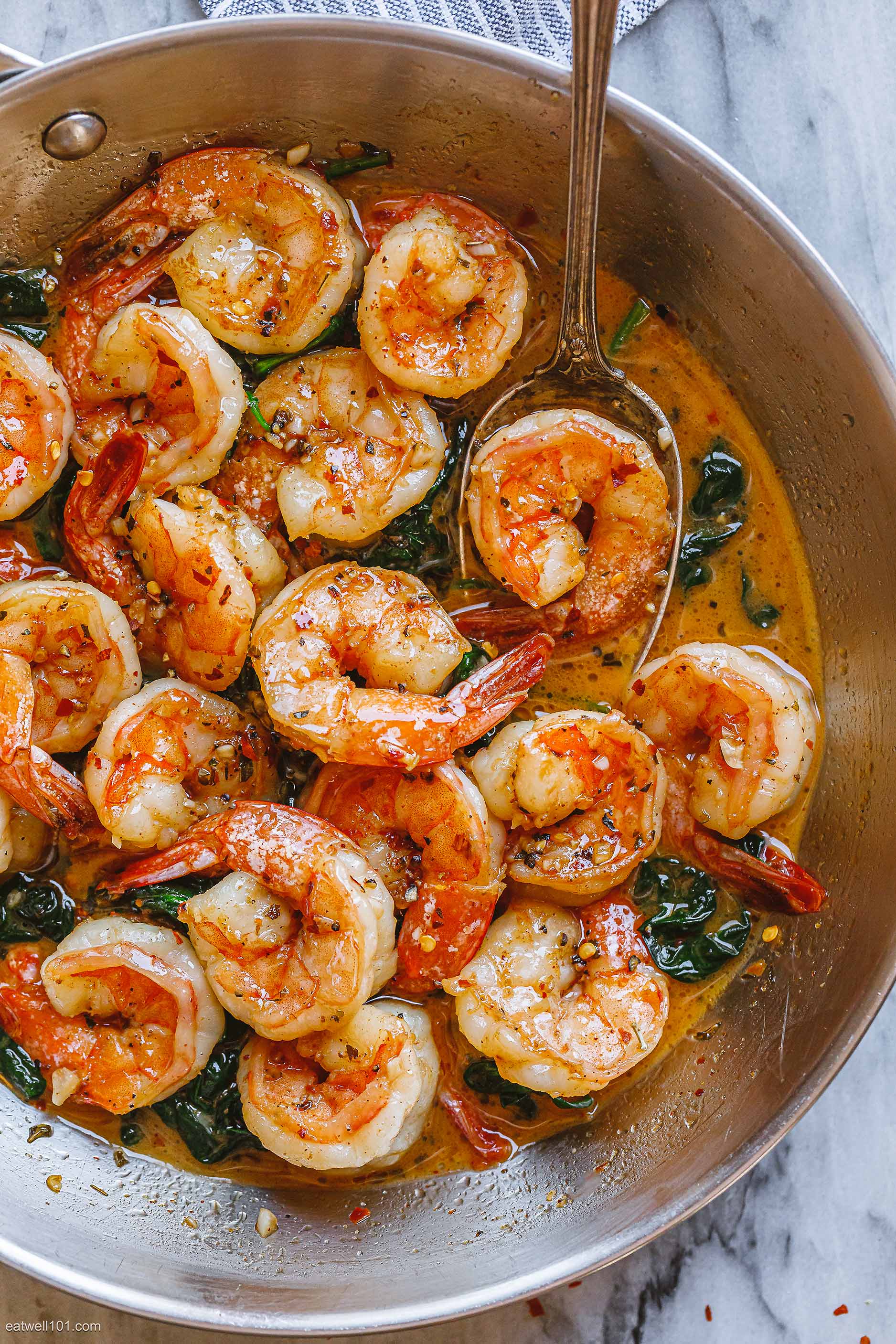 Garlic Butter Spinach Shrimp recipe