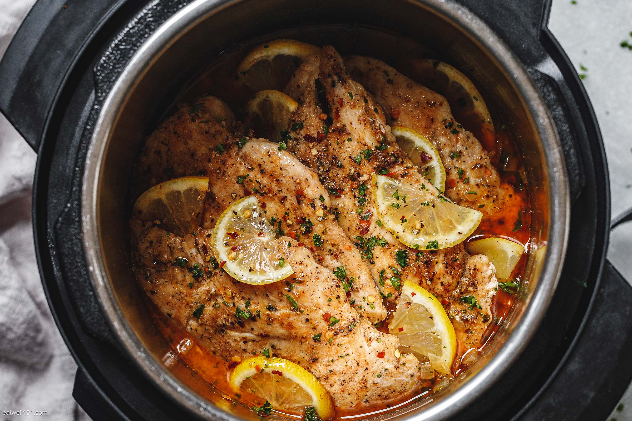 Instant Pot Lemon Garlic Chicken Breasts