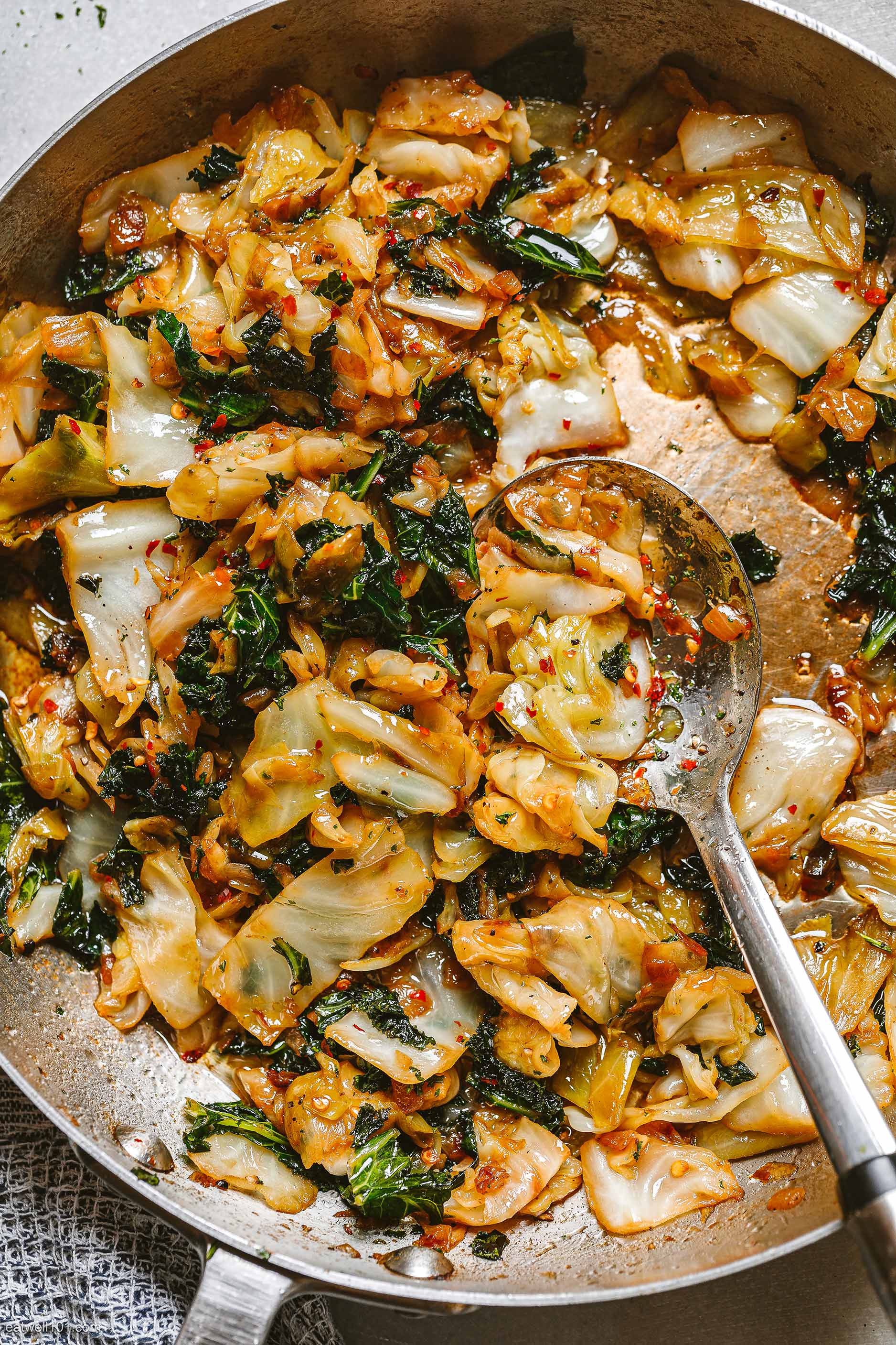 Sautéed Garlic Cabbage Kale Skillet recipe 1