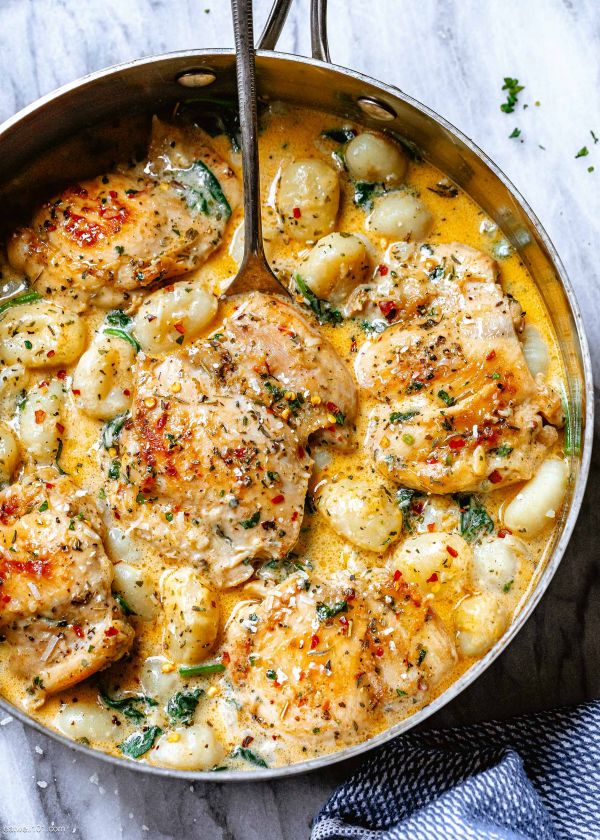Creamy Spinach Chicken Gnocchi