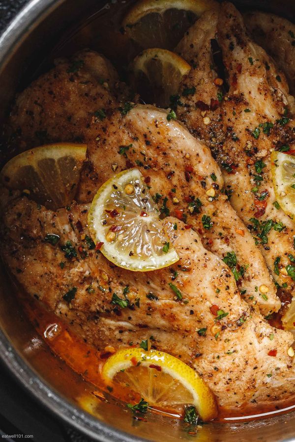 Instant Pot Lemon Garlic Chicken Breasts