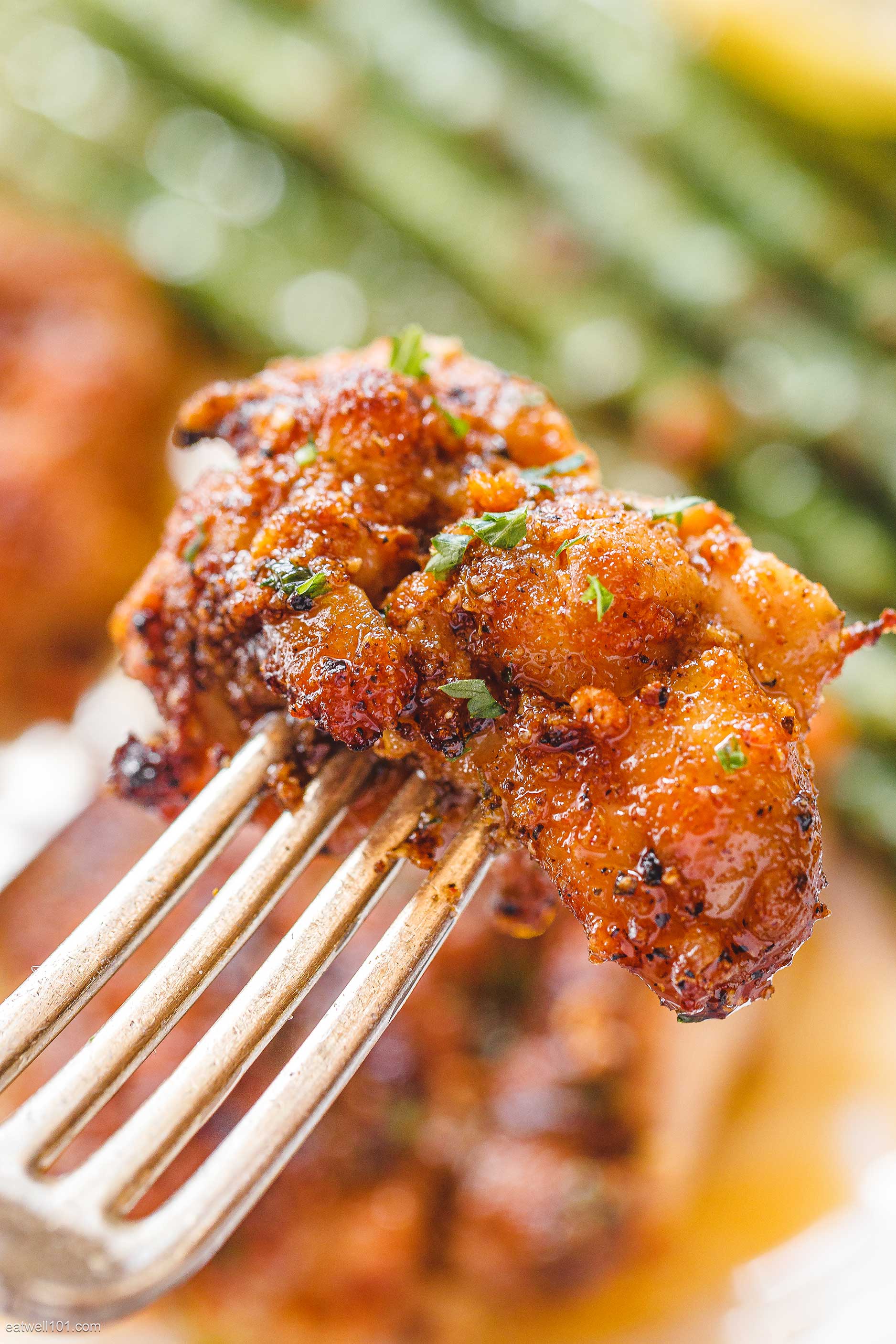Air-Fryer Chicken Thighs and Asparagus