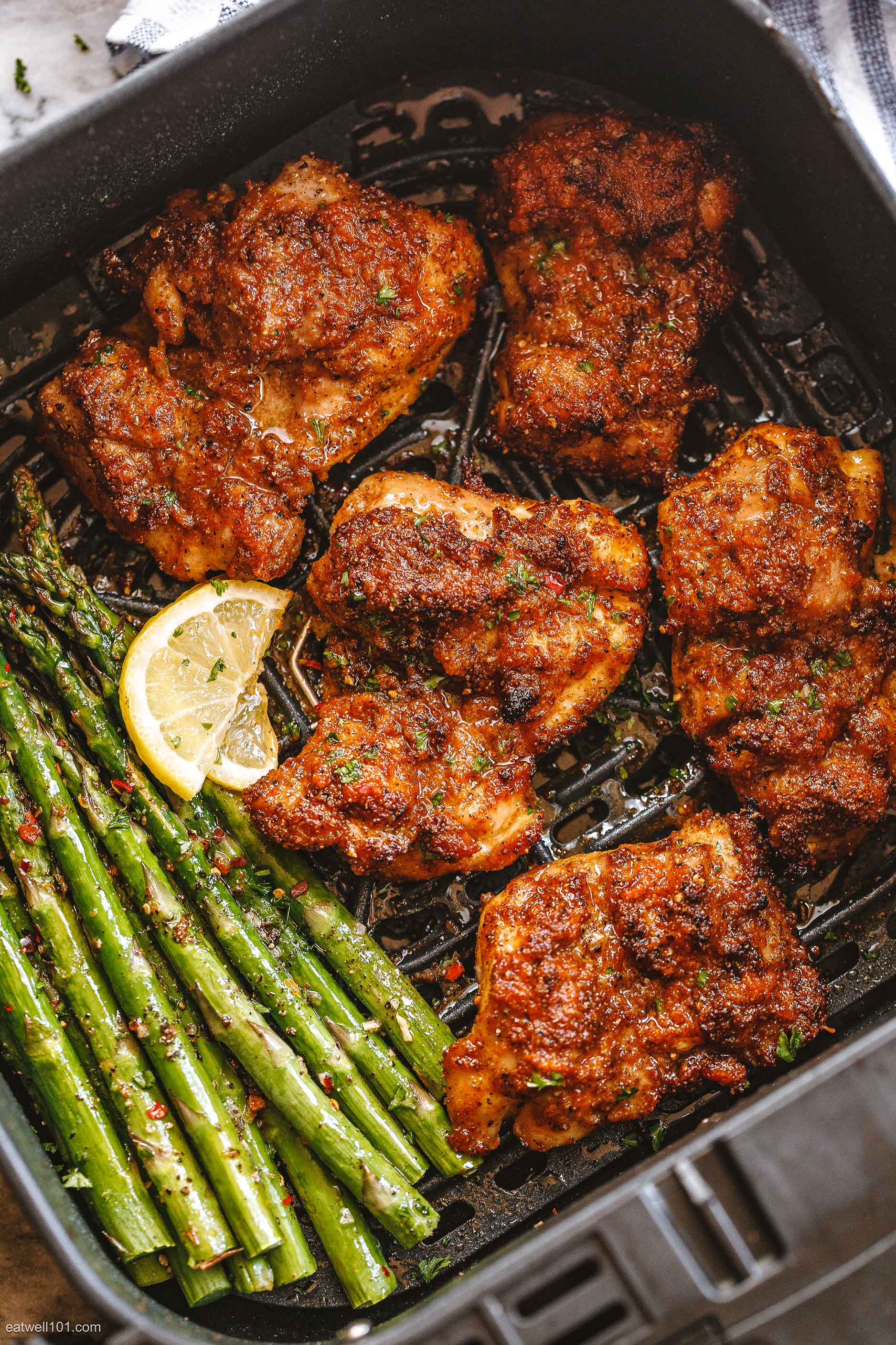 Air-Fryer Fried Chicken Recipe with Asparagus – Air-Fryer Chicken