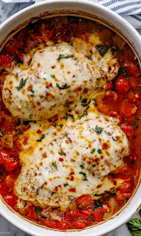 Mozzarella Baked Chicken Breasts