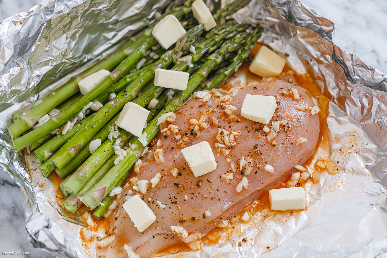  Paquetes de papel de pollo al horno Receta - # receta de #eatwell101 ® 