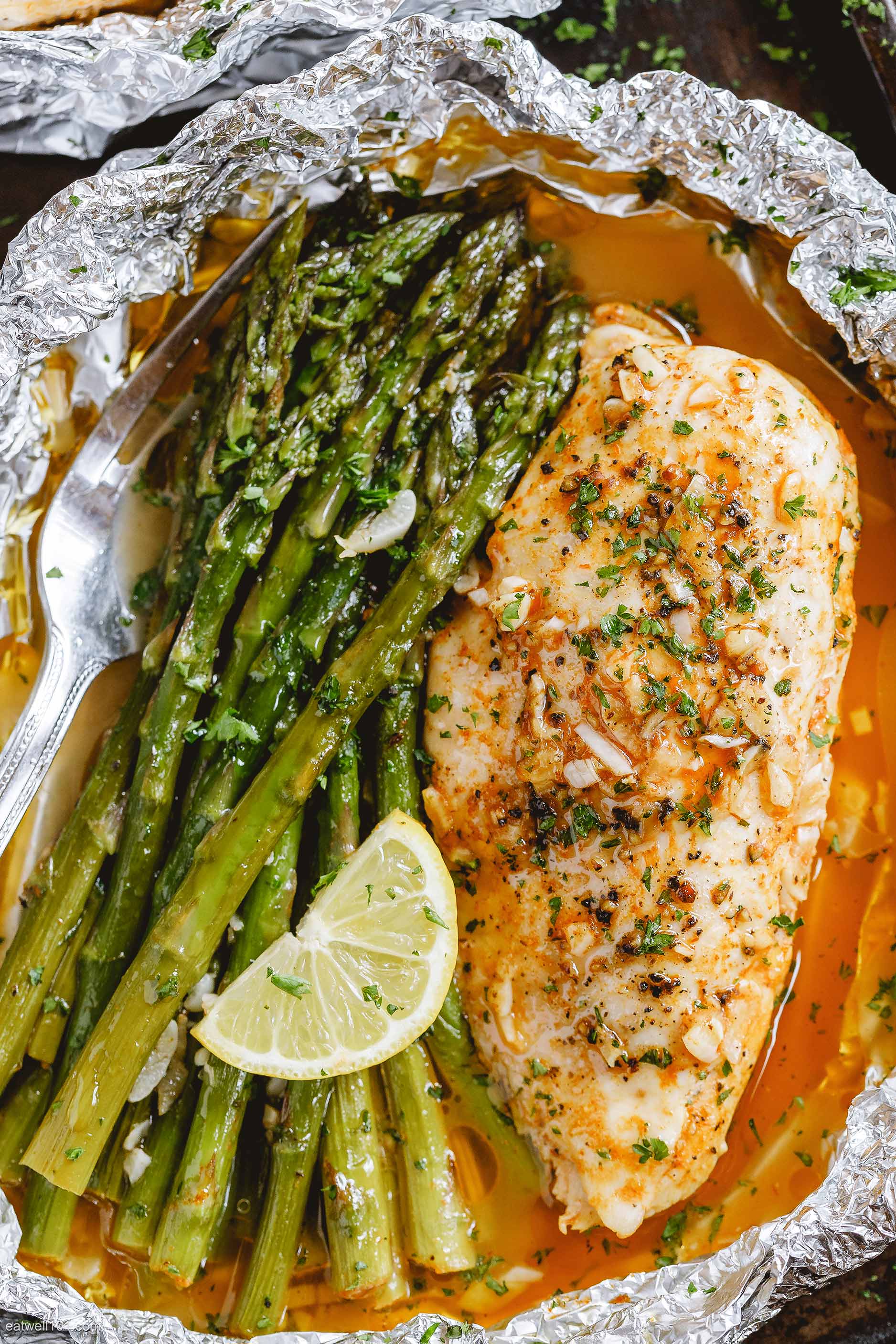 Receta de pollo al horno en papel de aluminio- # receta de #eatwell101 ® 