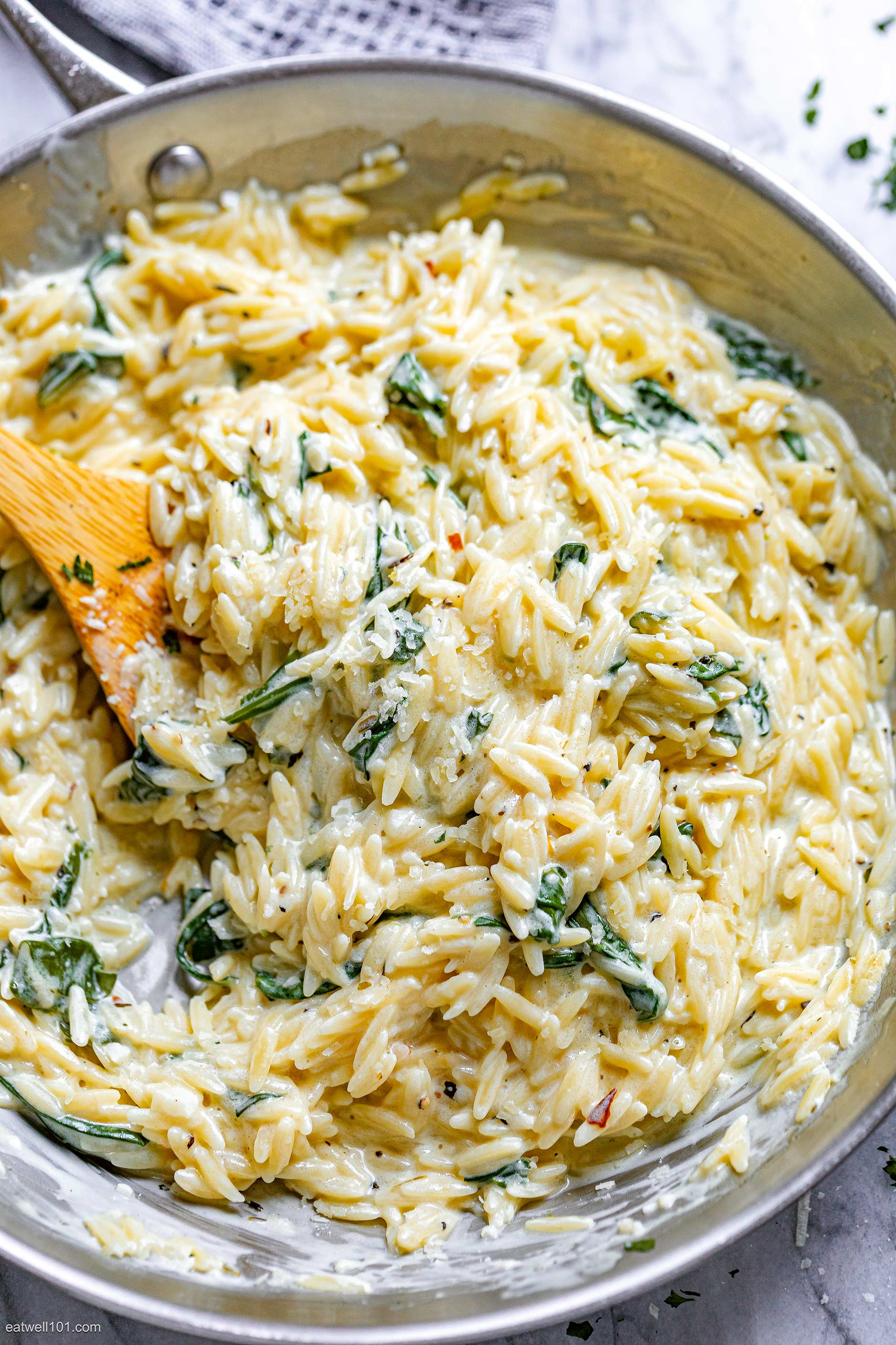 Creamy Orzo Pasta Recipe with Spinach – Creamy Orzo Pasta Recipe